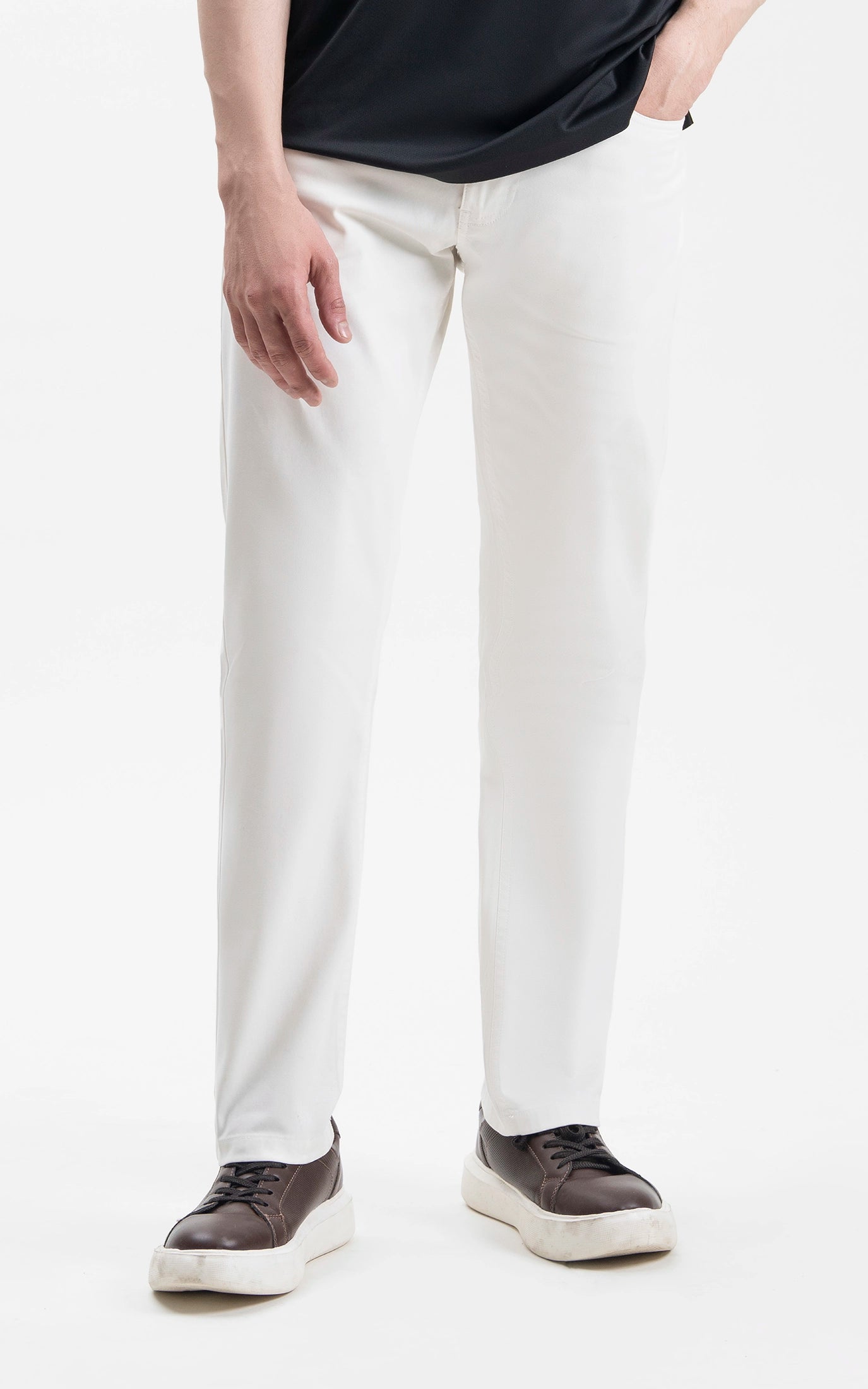 CASUAL PANT STRAIGHT FIT WHITE