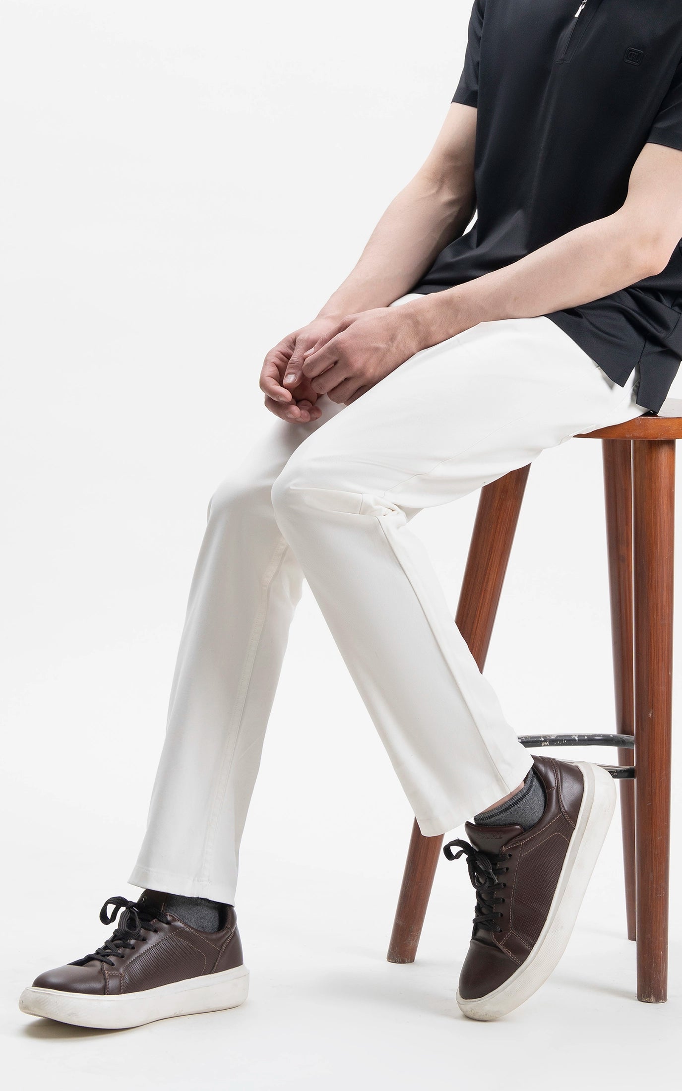 CASUAL PANT STRAIGHT FIT WHITE