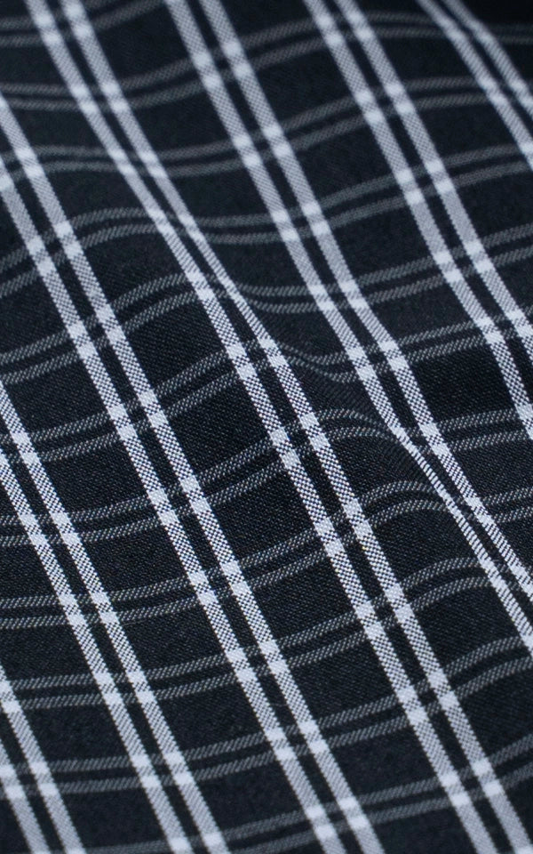 SEMI FORMAL SMART FIT CHECK SHIRT BLACK