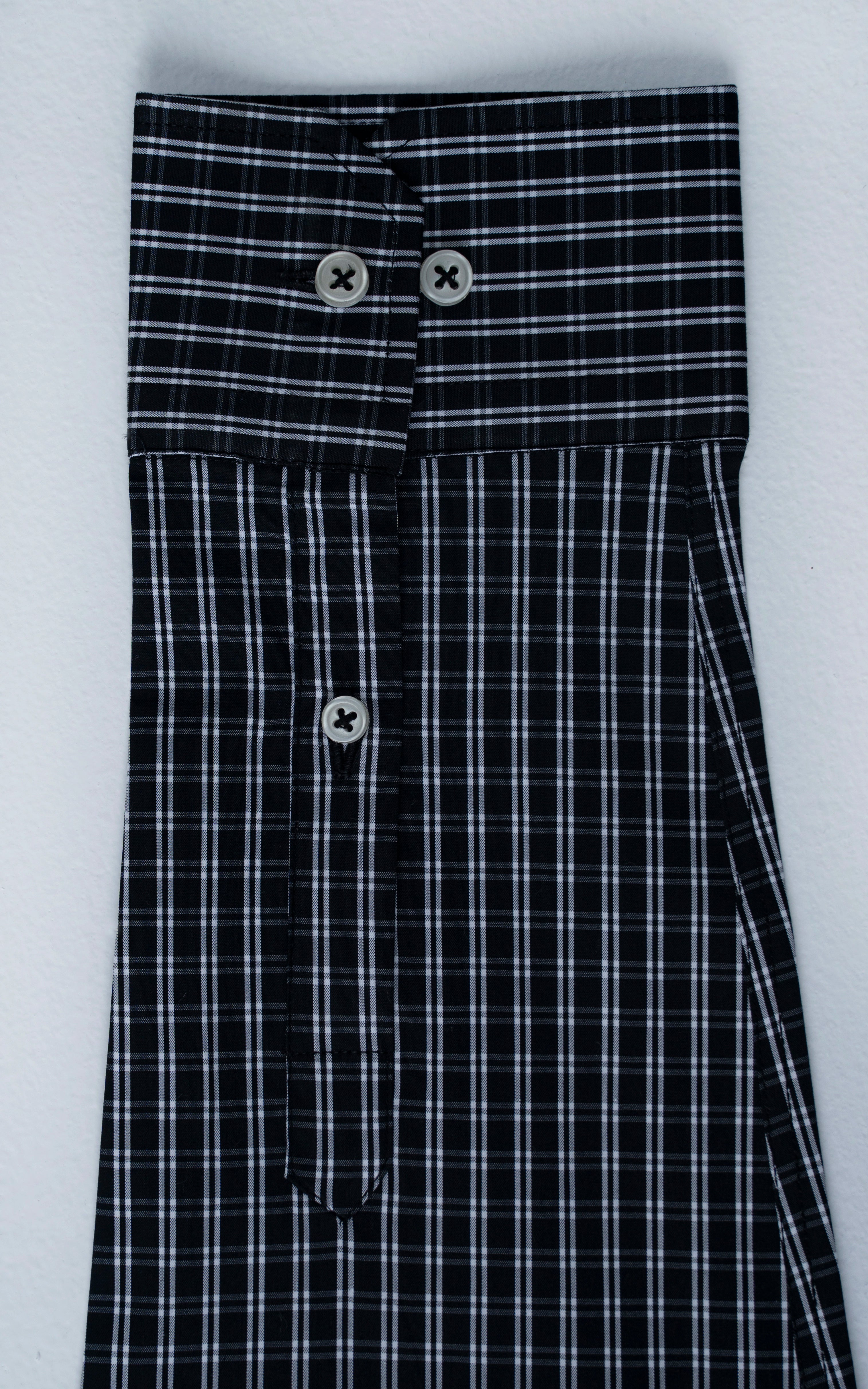 SEMI FORMAL SMART FIT CHECK SHIRT BLACK