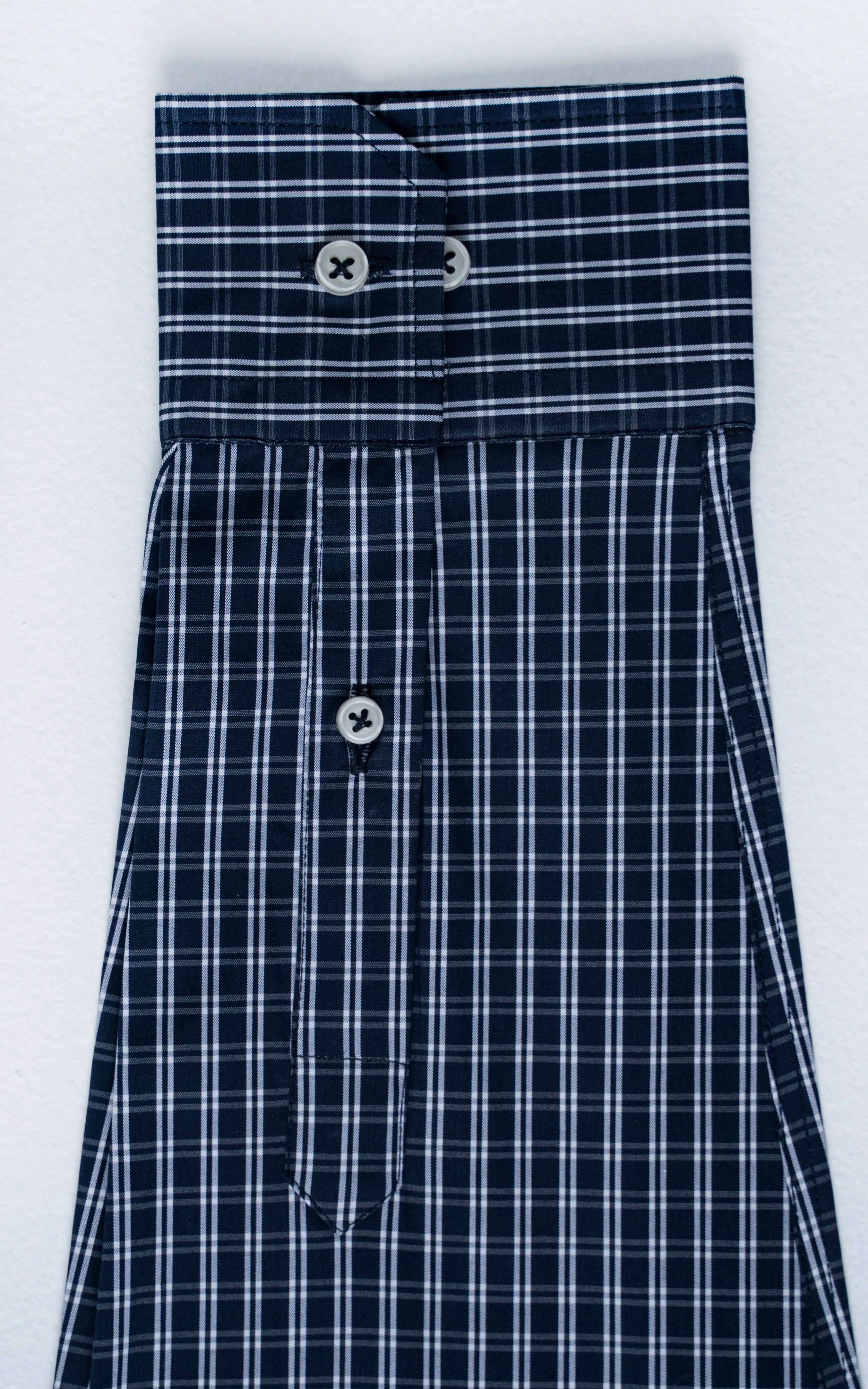 SEMI FORMAL SMART FIT CHECK SHIRT NAVY