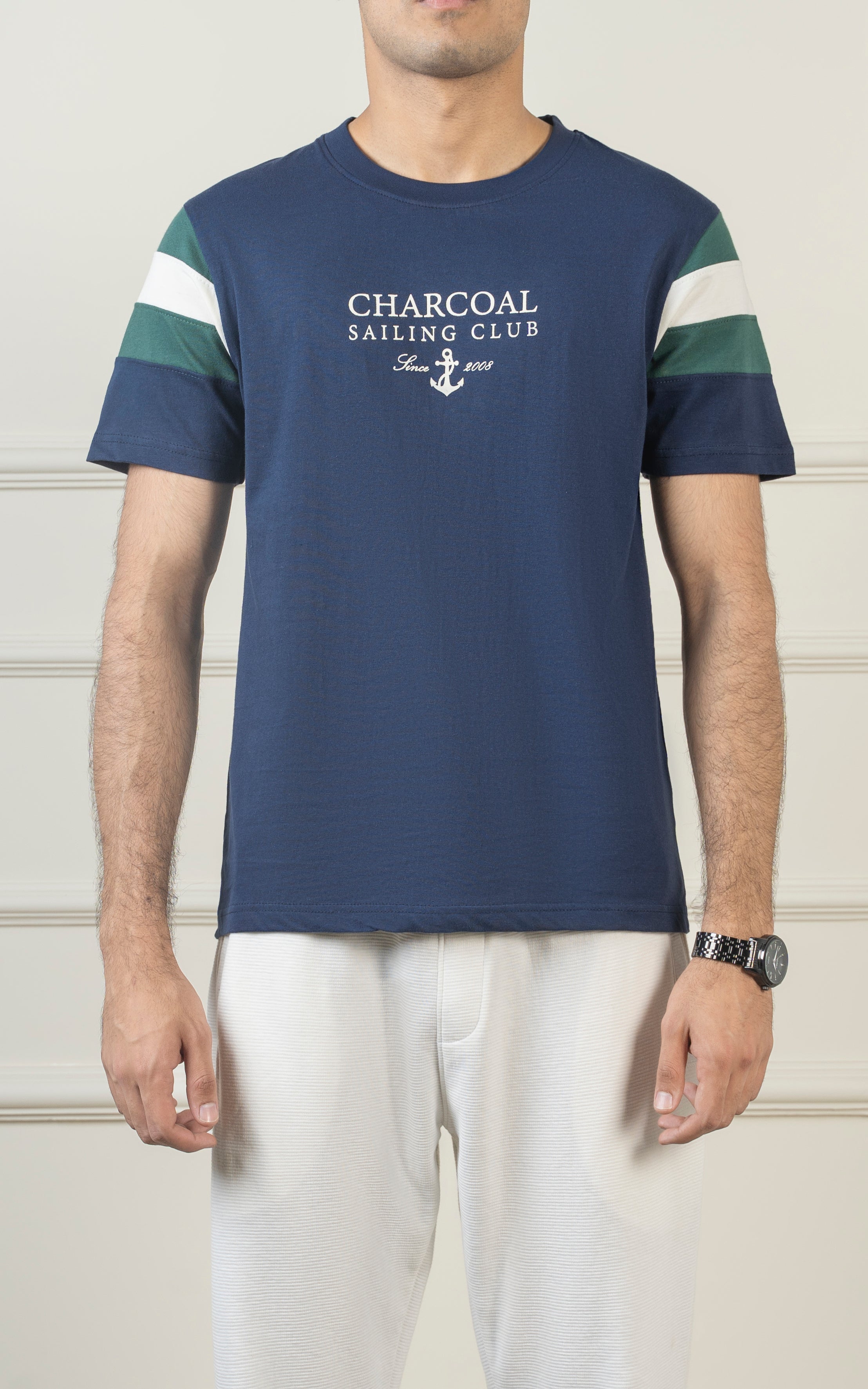 ROUND NECK T SHIRT NAVY