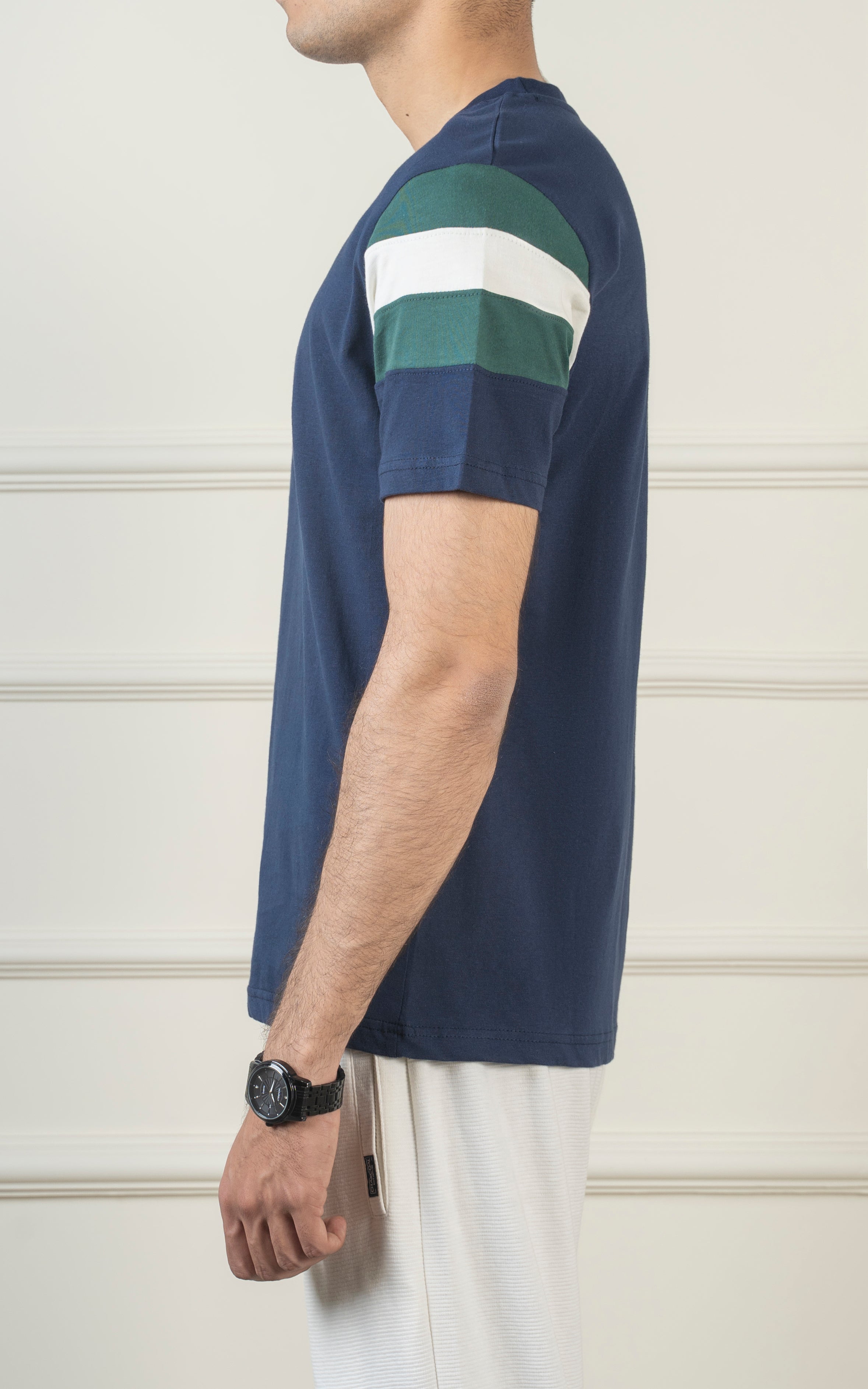 ROUND NECK T SHIRT NAVY