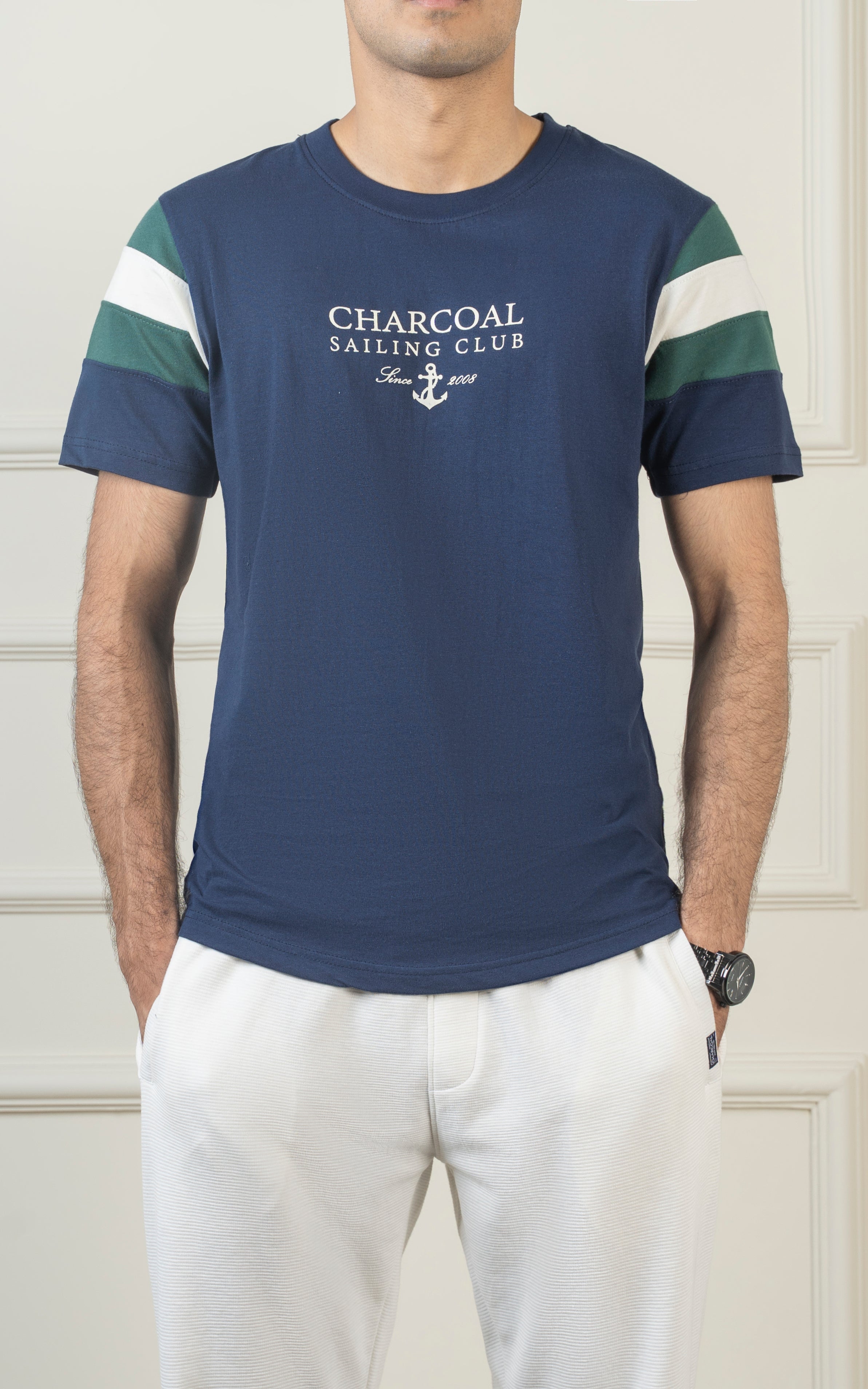 ROUND NECK T SHIRT NAVY