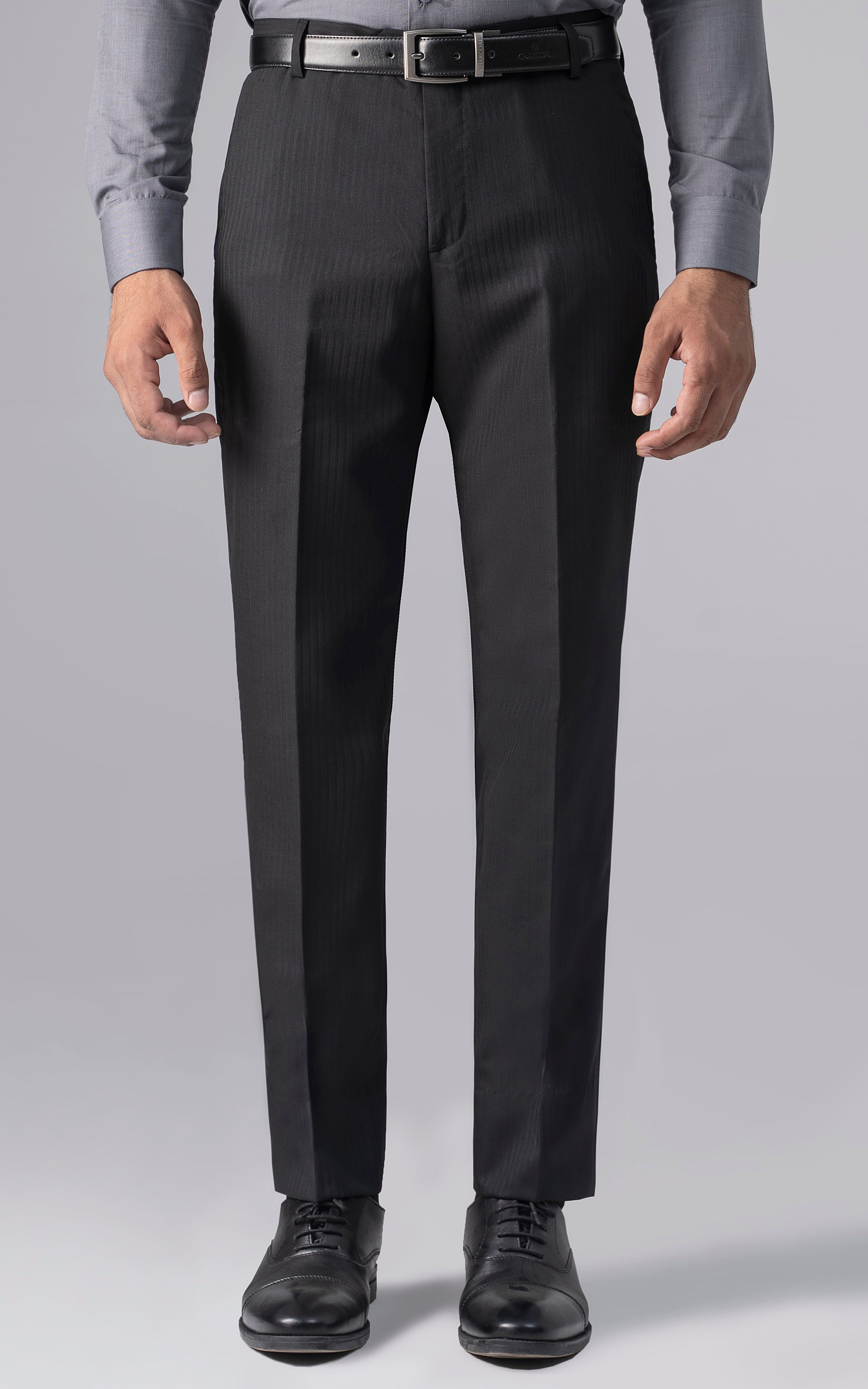 DRESS PANT SLIM FIT BLACK TEXTURE