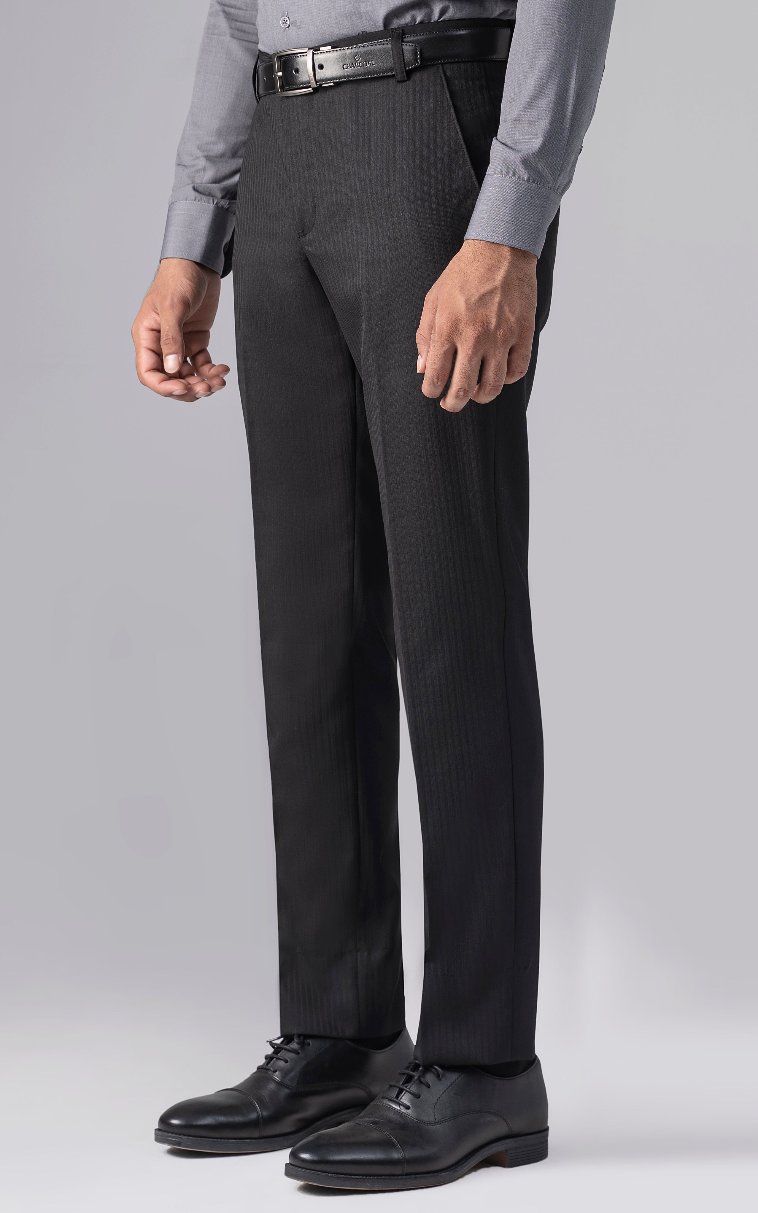 DRESS PANT SLIM FIT BLACK TEXTURE