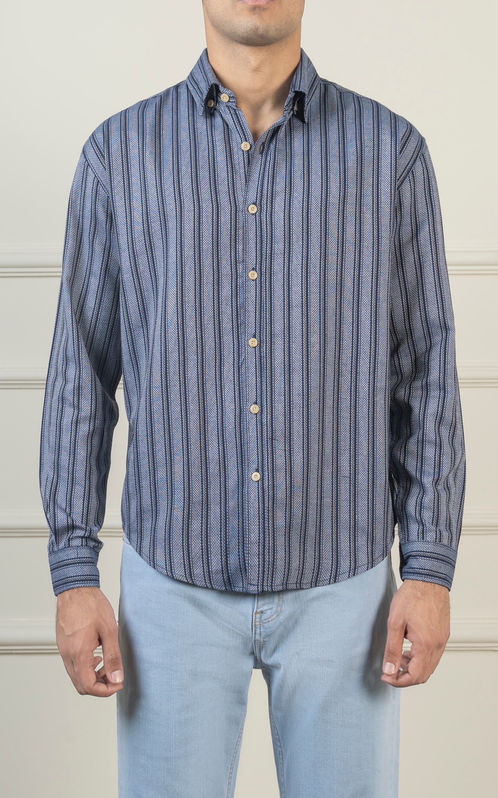 REGULAR COLLAR SHIRT NAVY