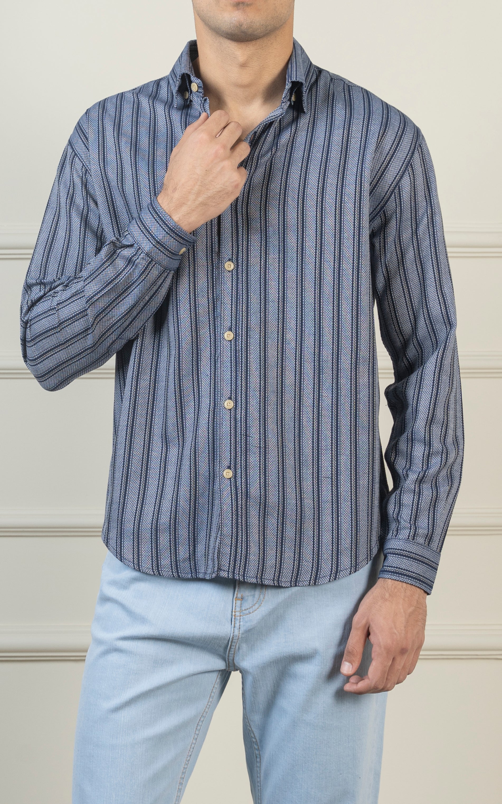 REGULAR COLLAR SHIRT NAVY