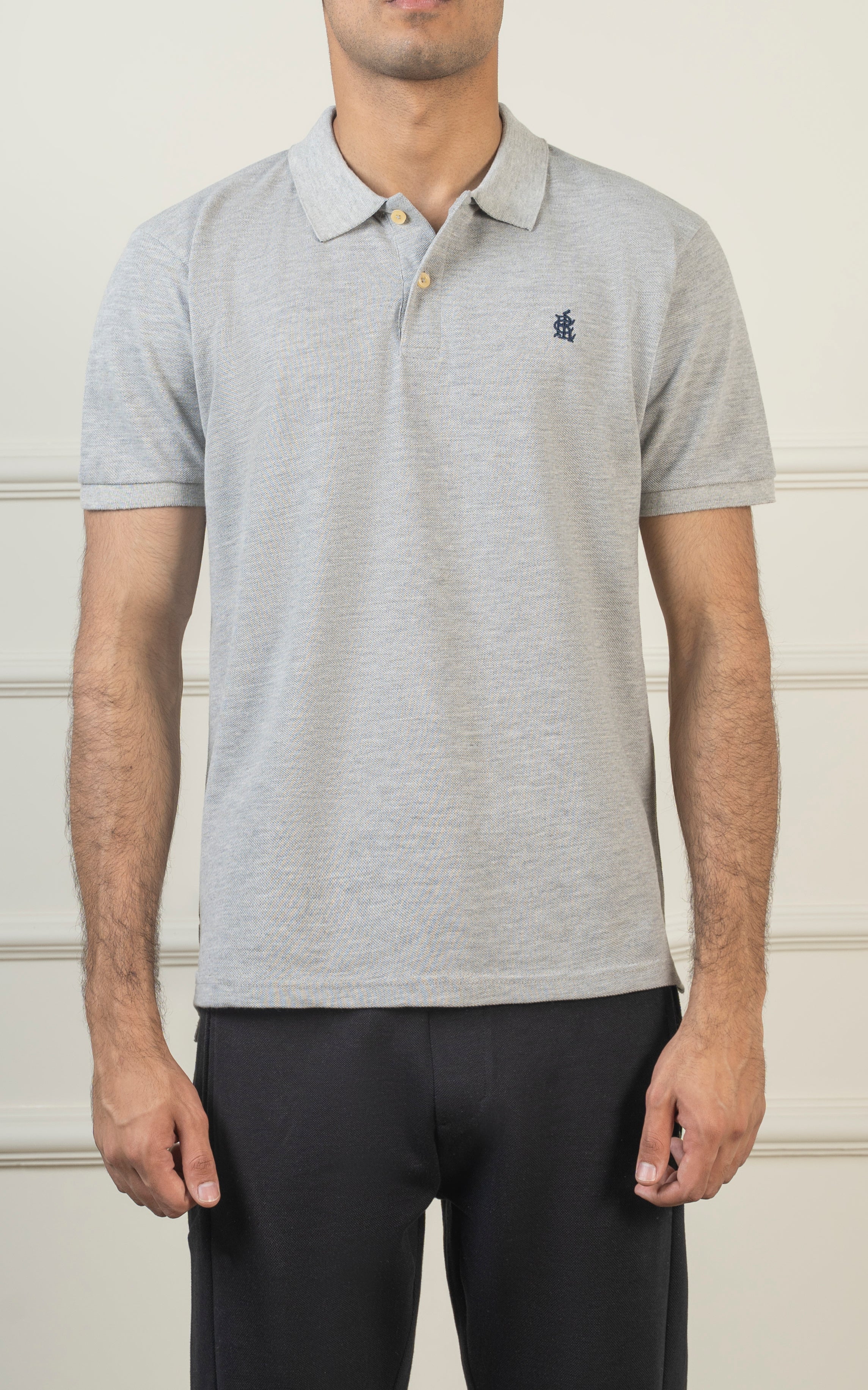 SMART FIT POLO HEATHER GREY