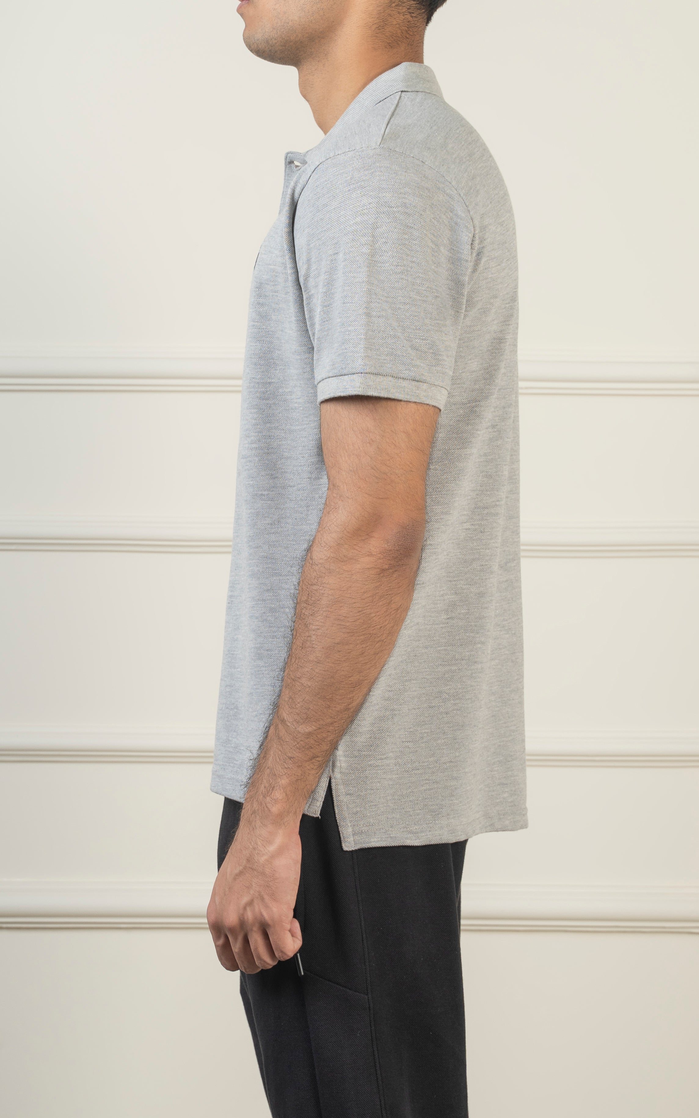 SMART FIT POLO HEATHER GREY