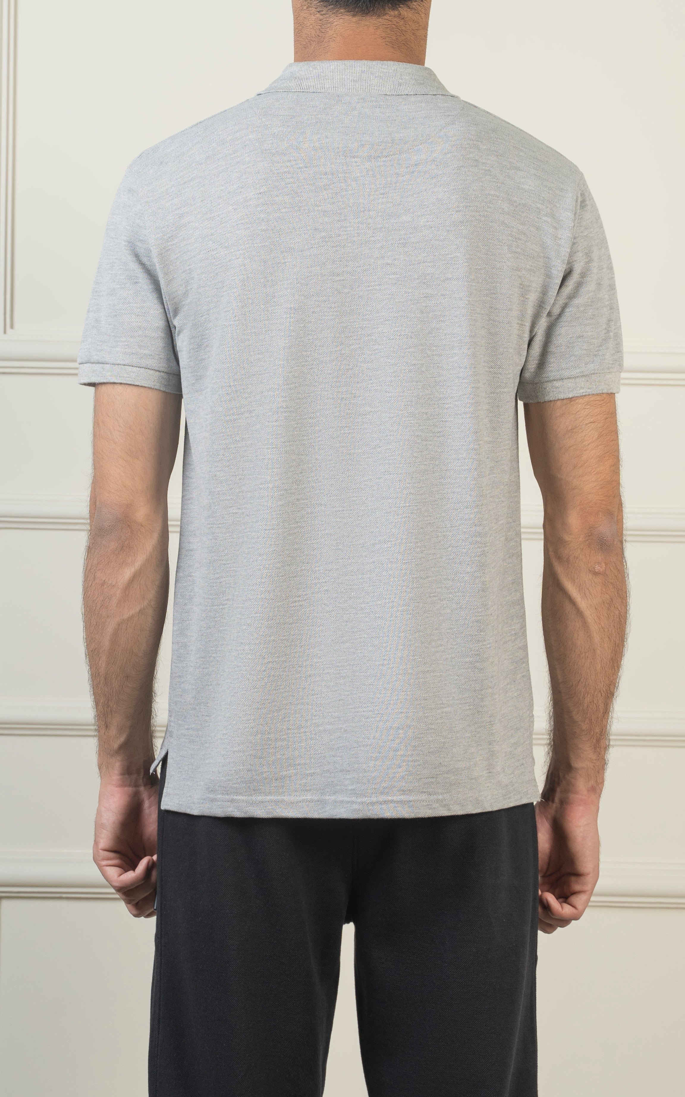 SMART FIT POLO HEATHER GREY
