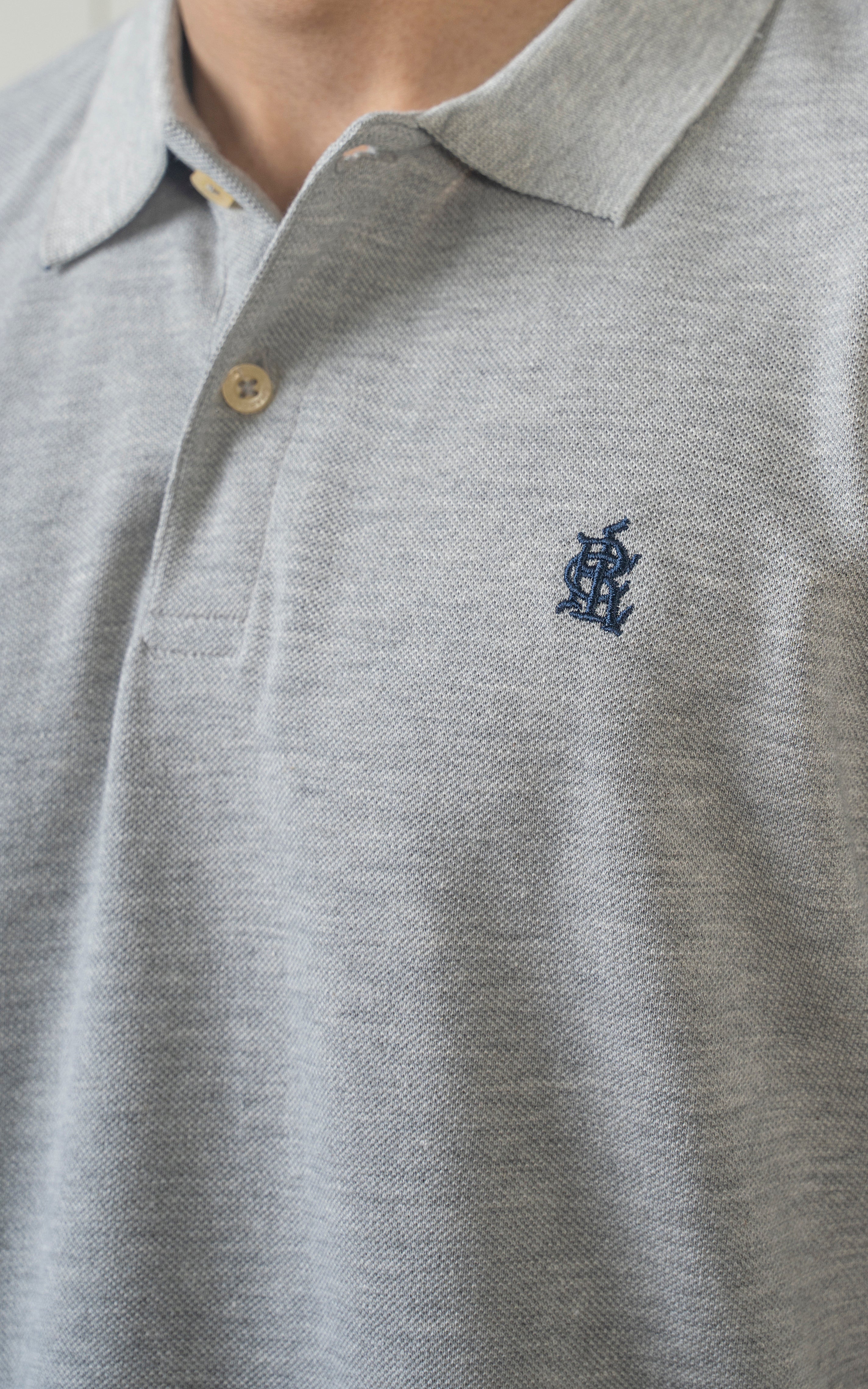 SMART FIT POLO HEATHER GREY