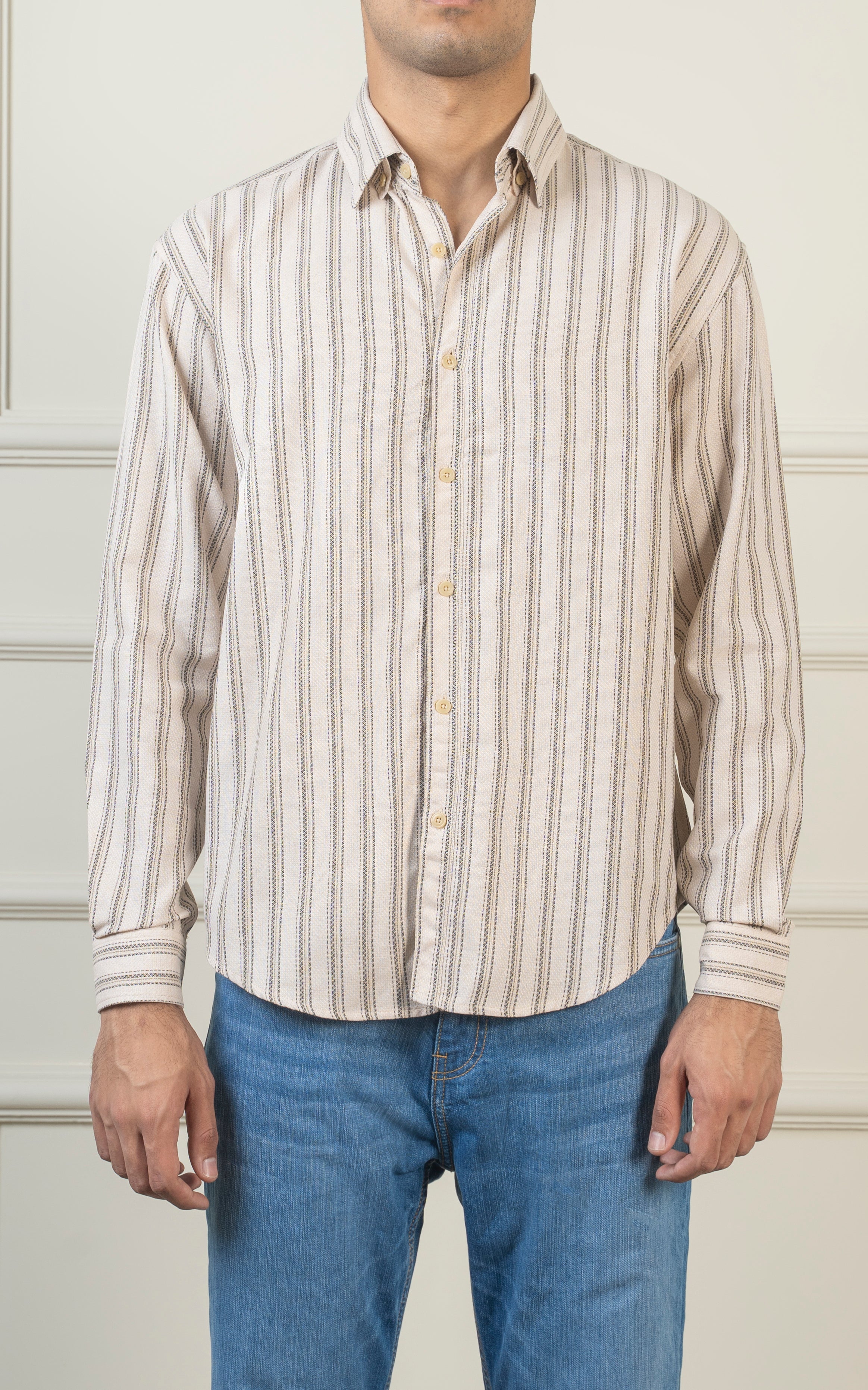 REGULAR COLLAR SHIRT BEIGE
