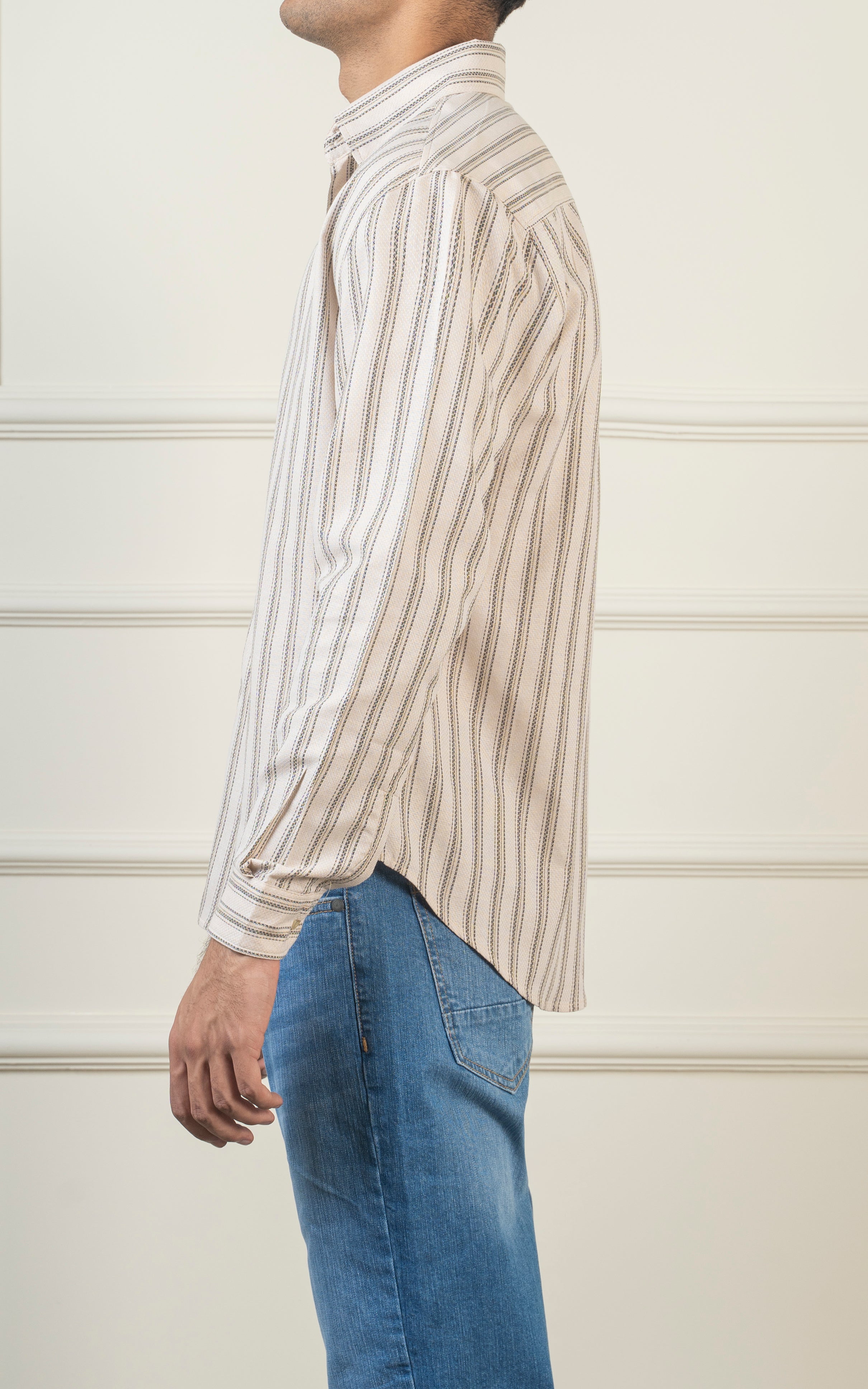 REGULAR COLLAR SHIRT BEIGE