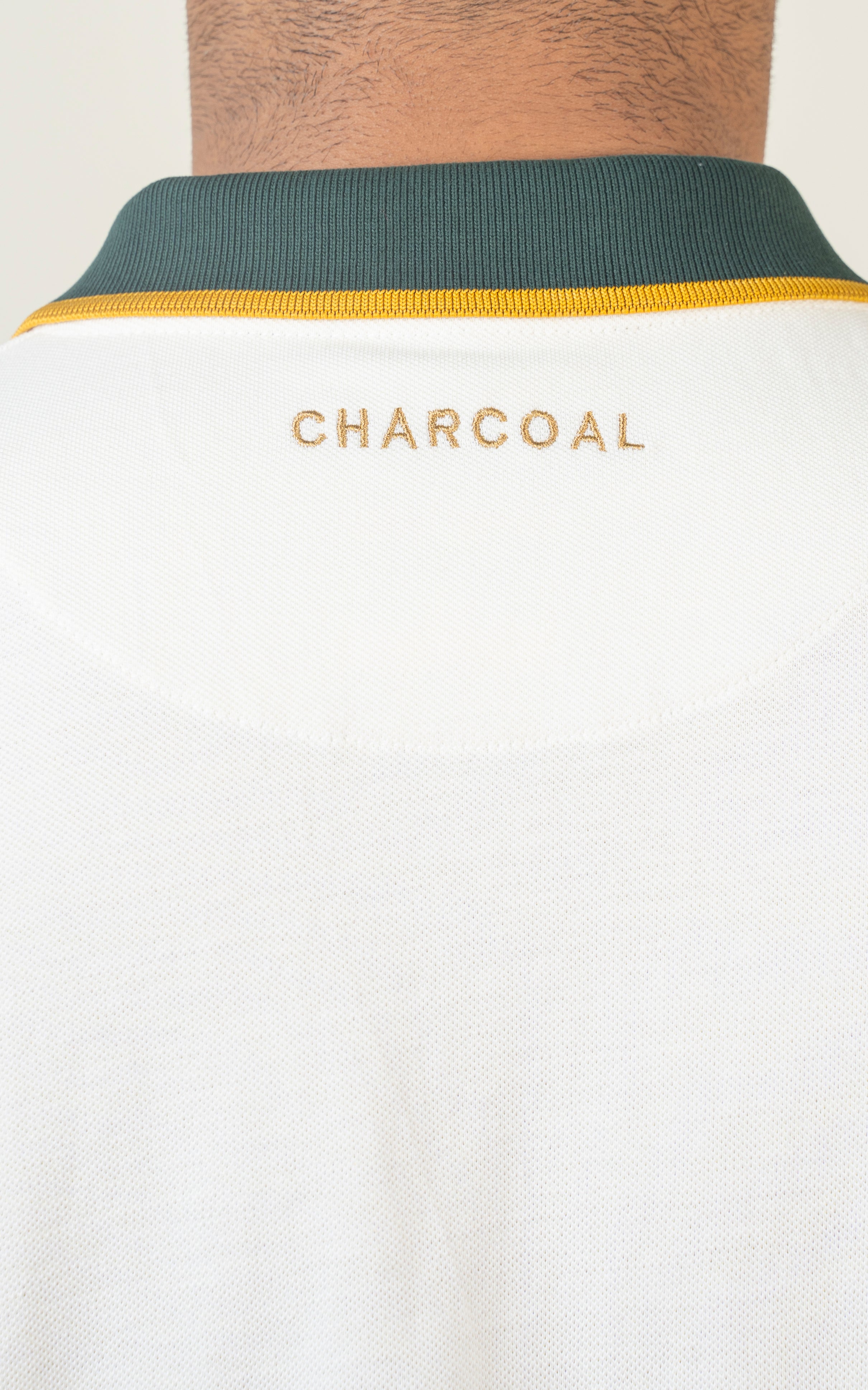 TIPPING CONTRAST COLLAR POLO WHITE