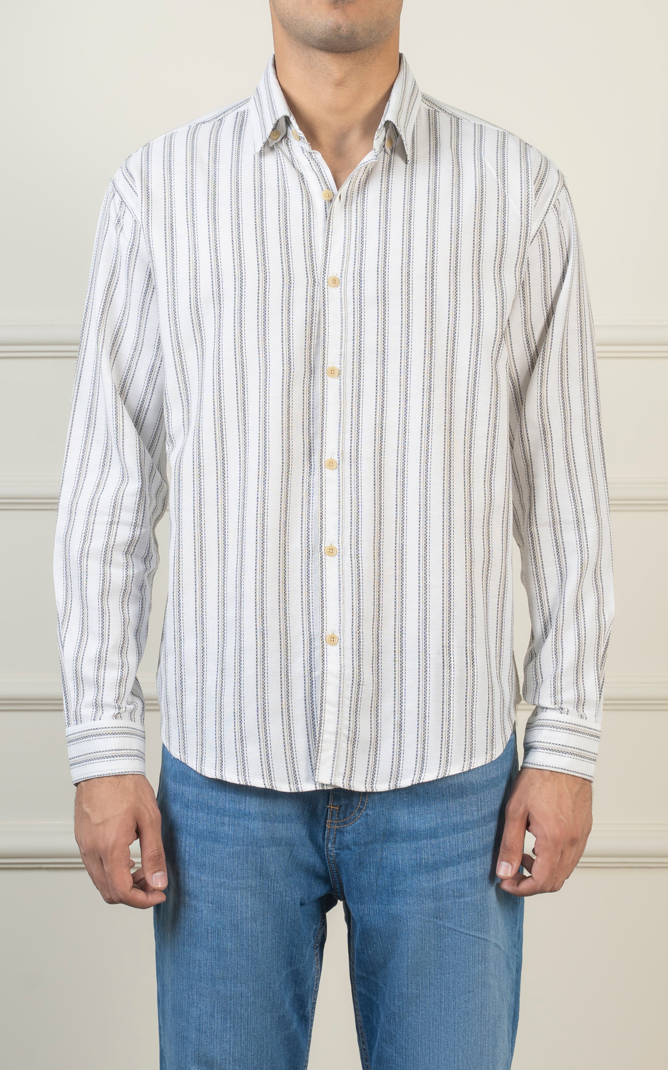 REGULAR COLLAR SHIRT OFF WHITE