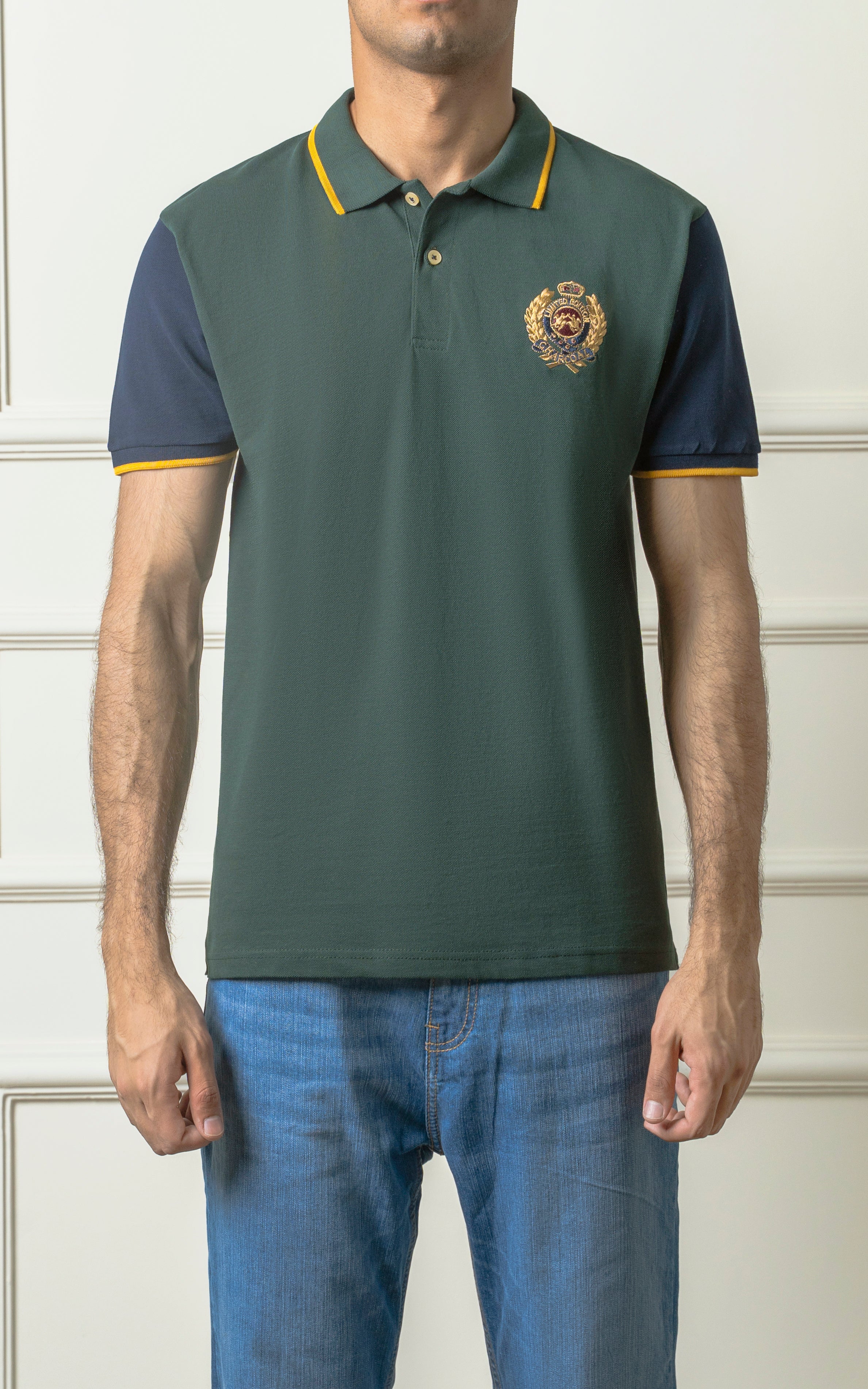 TIPPING COLLAR POLO GREEN