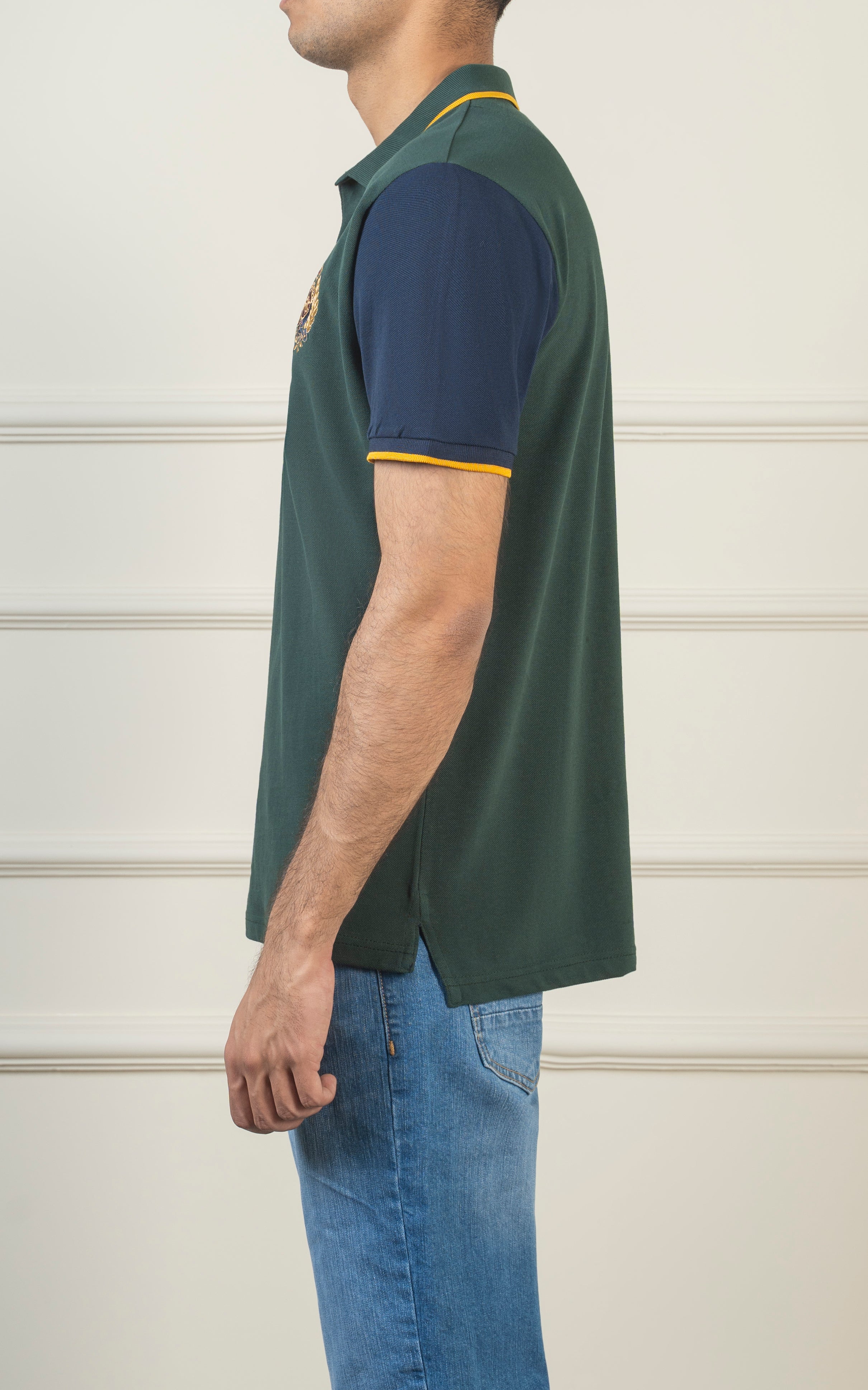 TIPPING COLLAR POLO GREEN