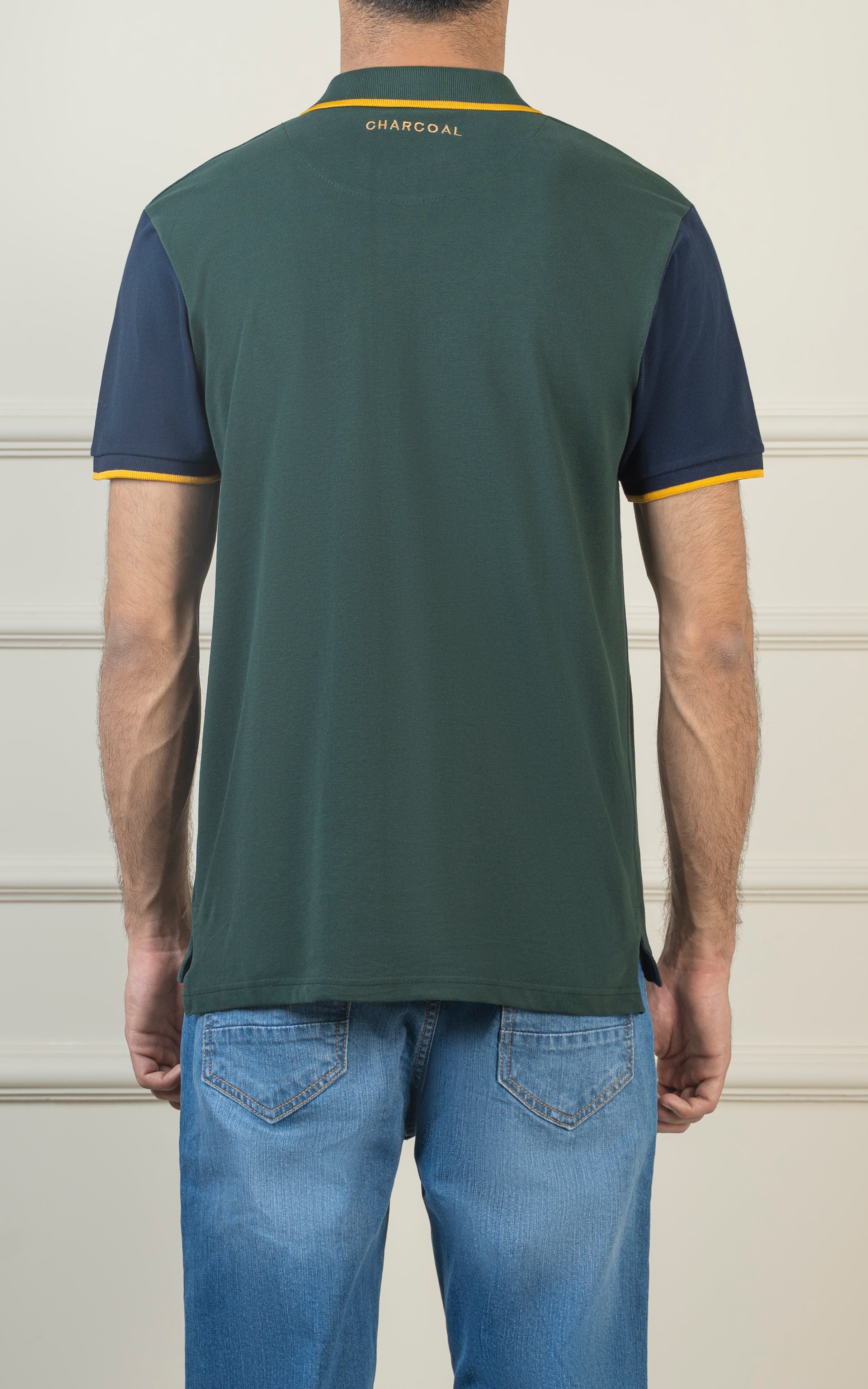 TIPPING COLLAR POLO GREEN