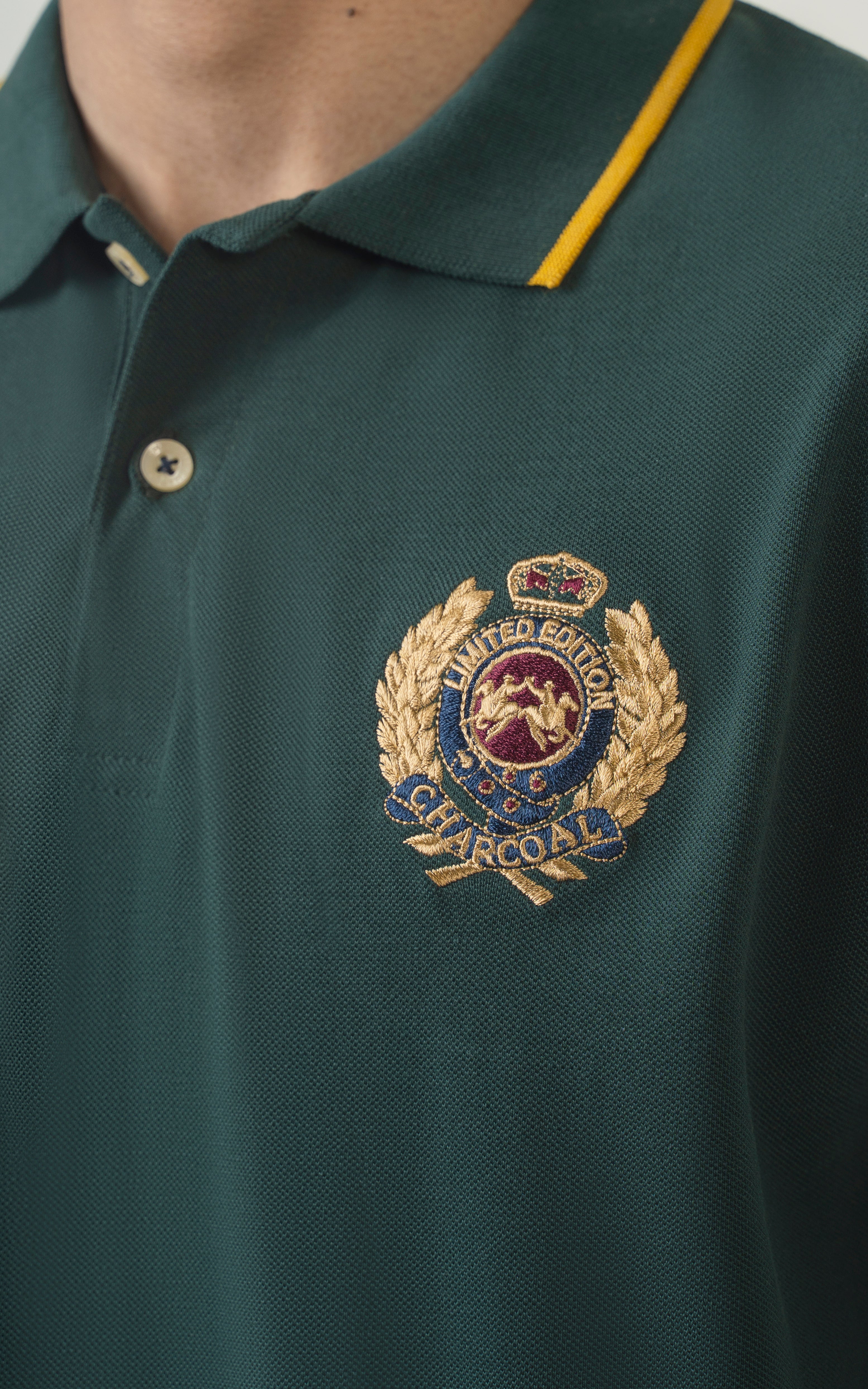 TIPPING COLLAR POLO GREEN