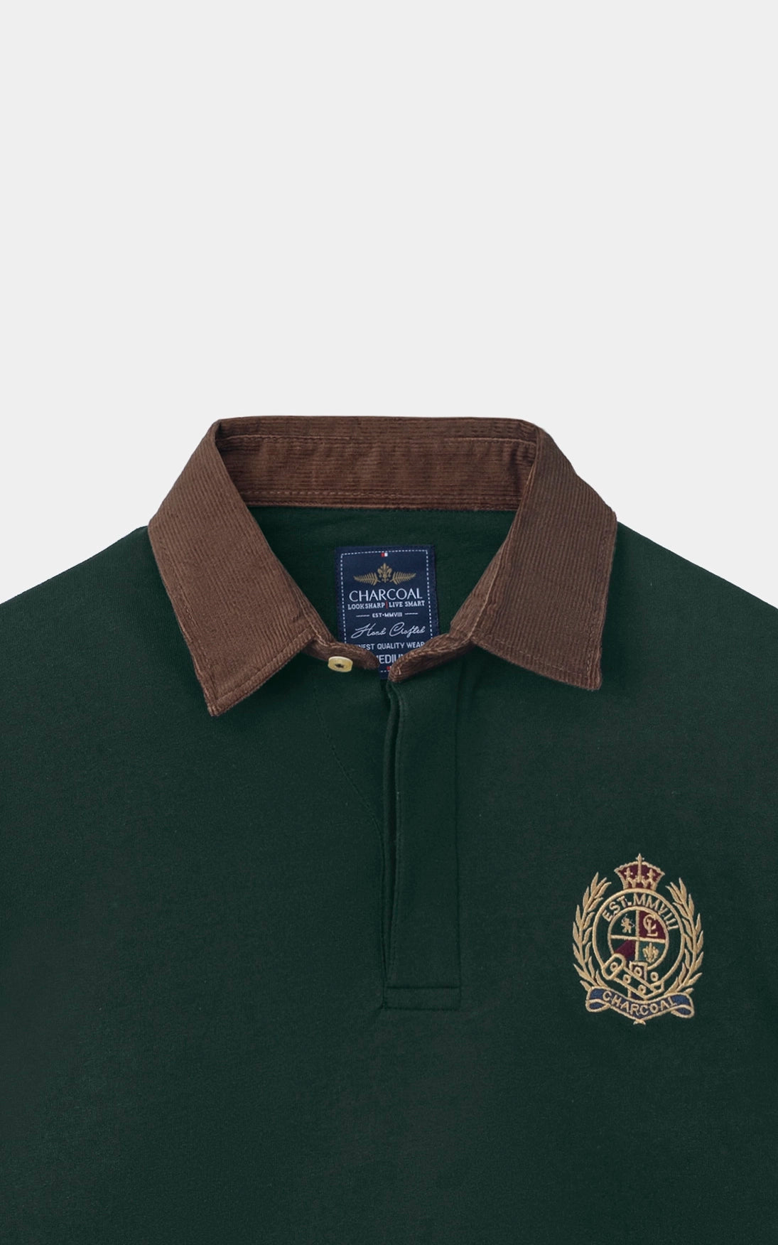 RUGBY COLLAR SWEAT SHIRT OLIVE