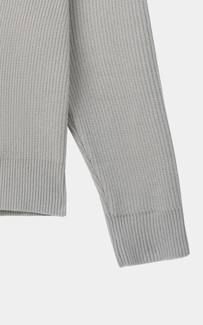 Half-Zip Mock neck Sweater Beige