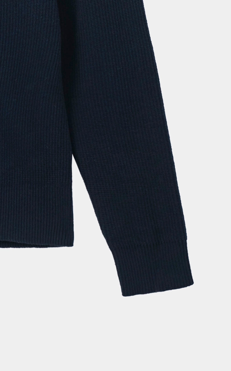 Half-Zip Mock neck Sweater Navy