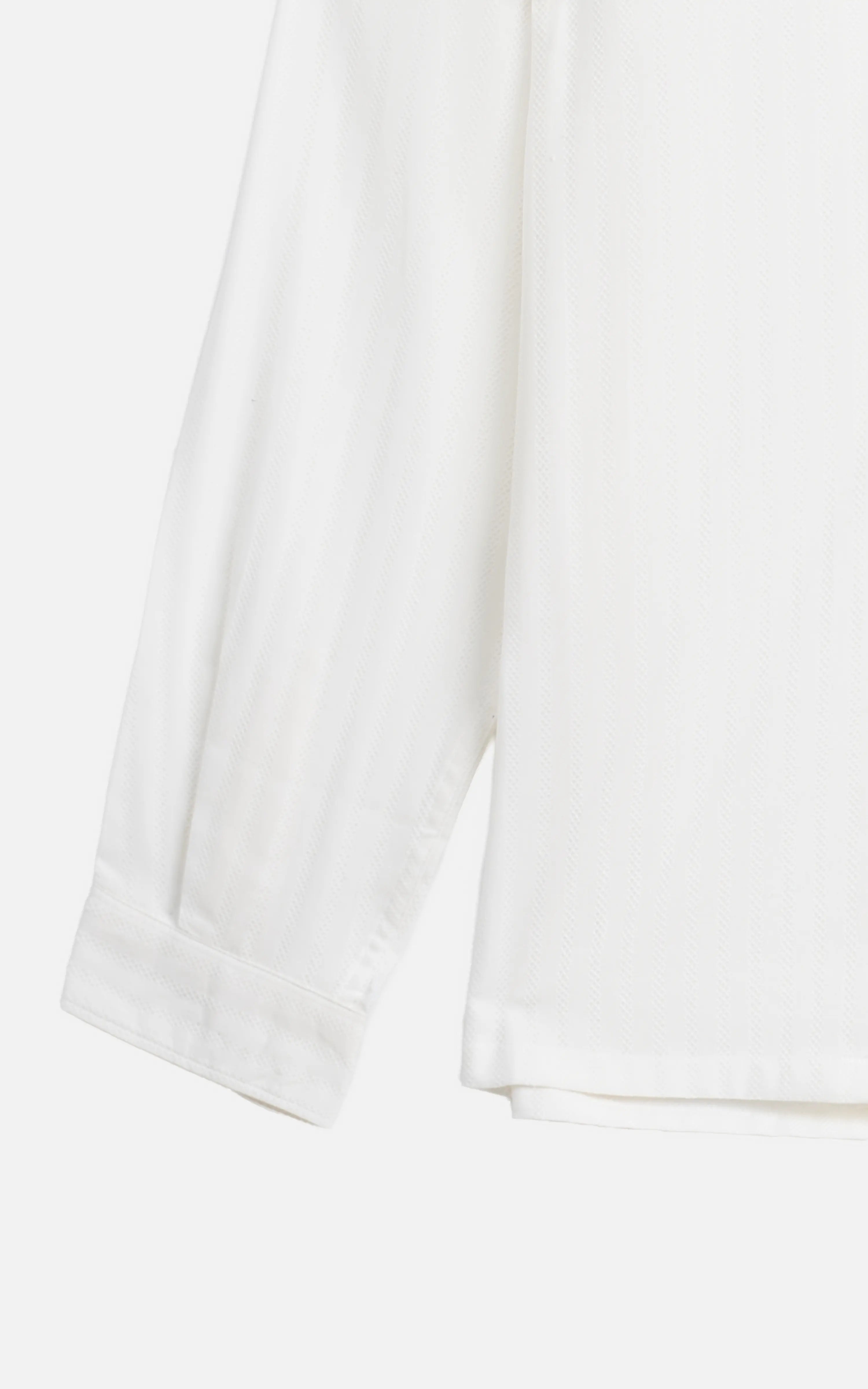 SELF TEXTURED JACQUARD CASUAL SHIRT OFF WHITE