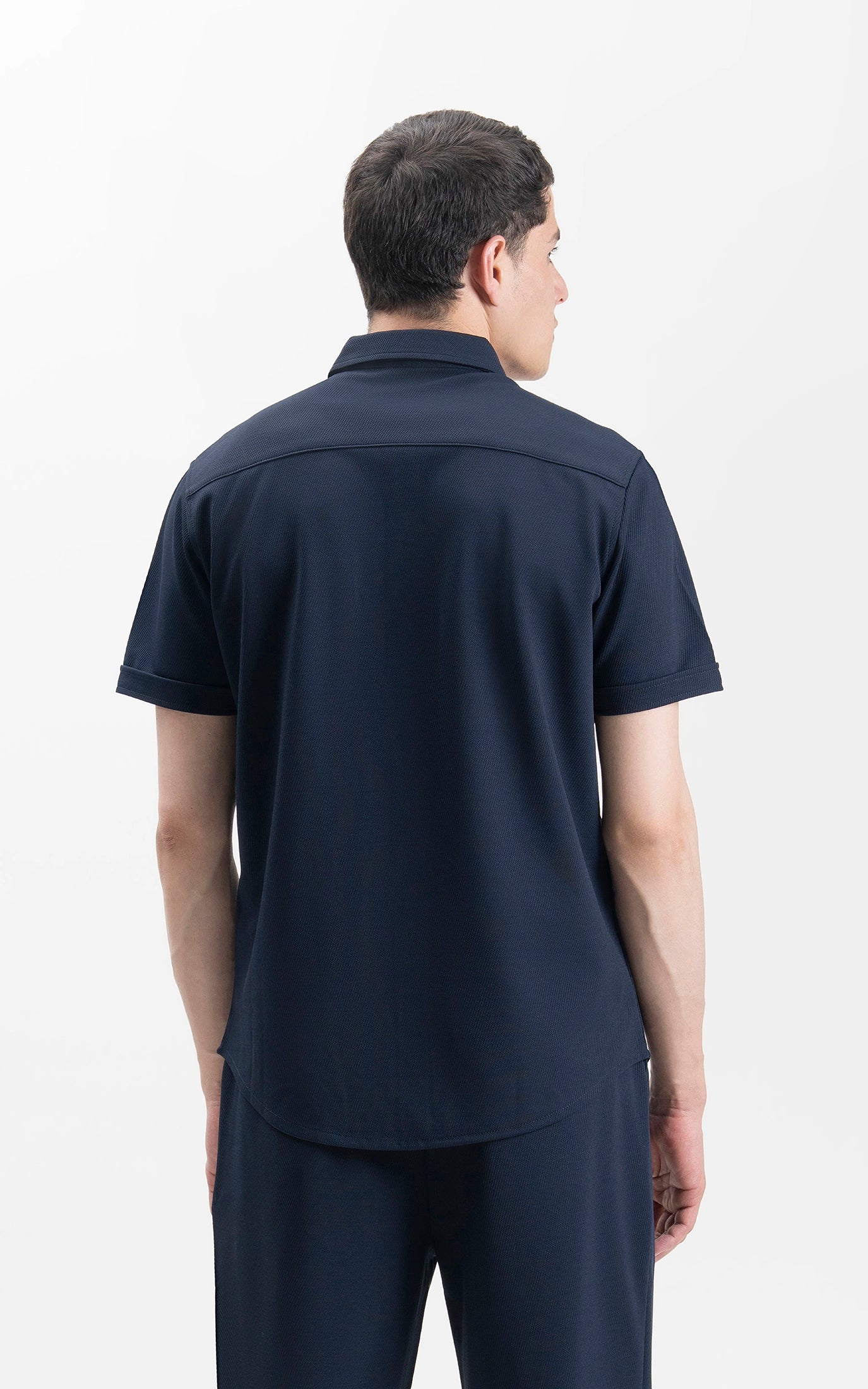 REGULAR COLLAR CASUAL SHIRT NAVY