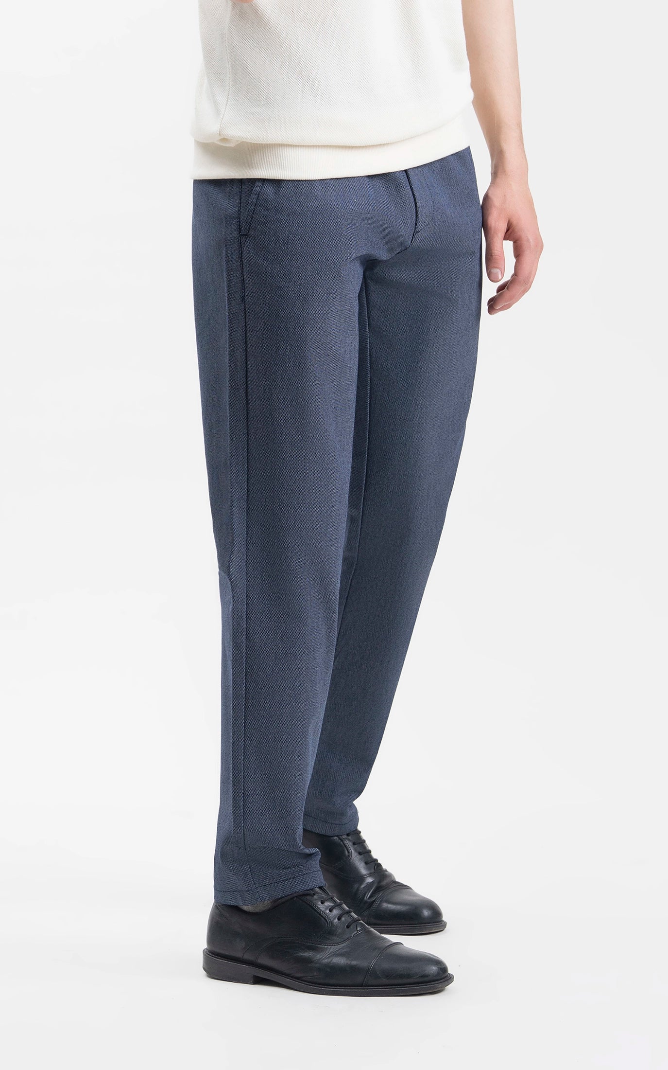CASUAL PANT REGULAR FIT NAVY MELANGE