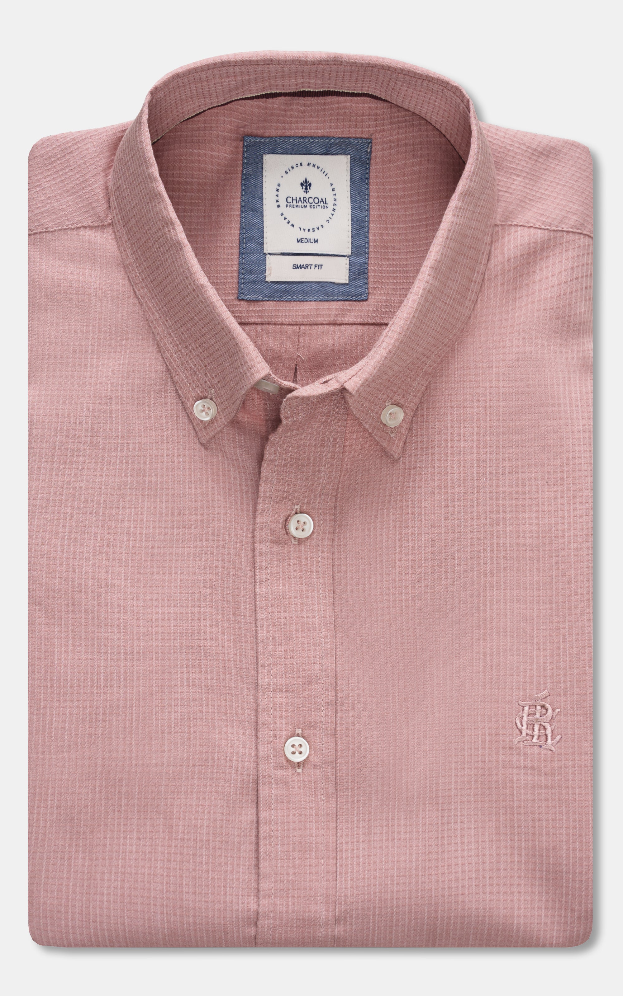 BUTTON DOWN COLLAR SMART SHIRT PINK