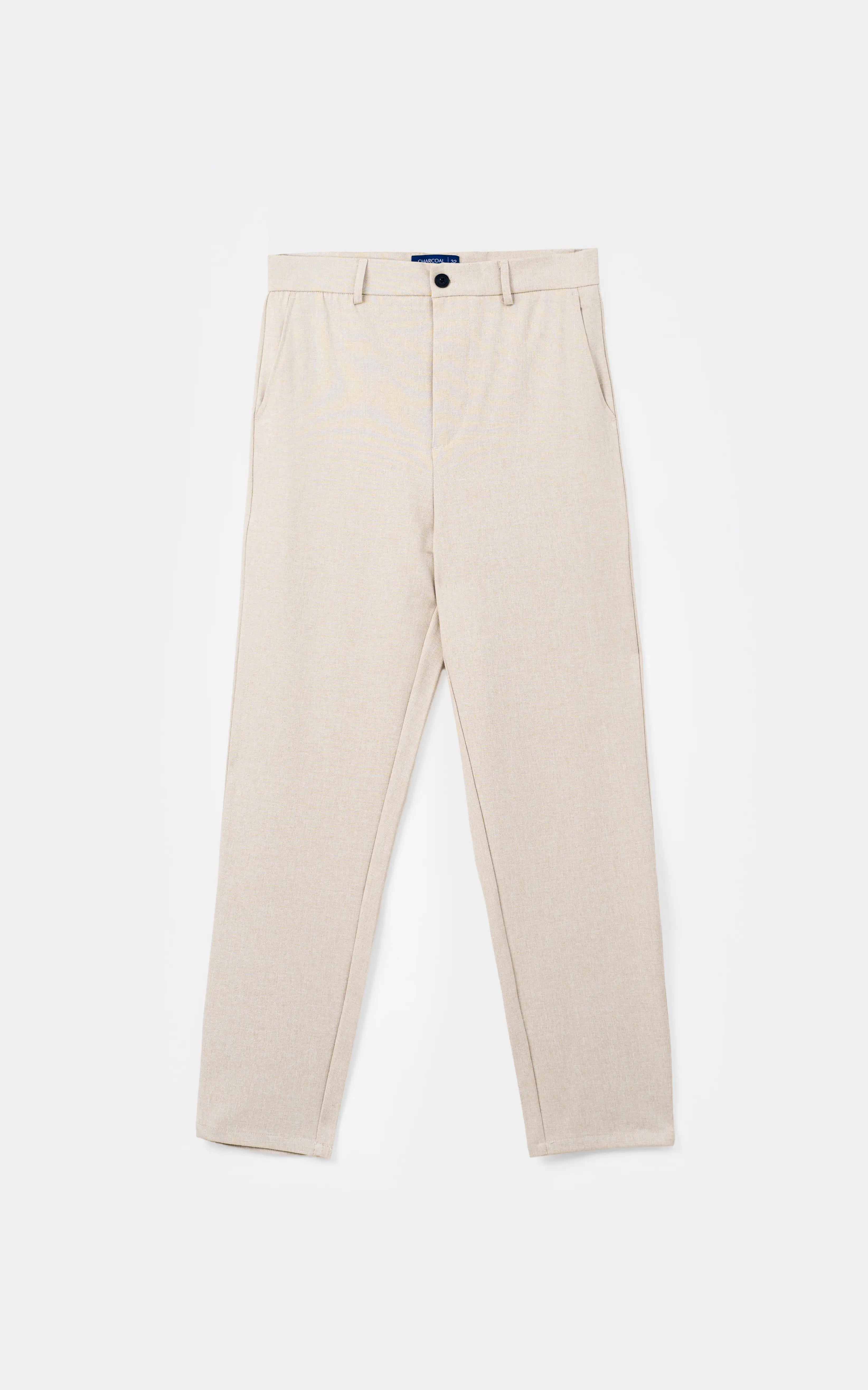 TEXTURED SMART FIT PANT BEIGE