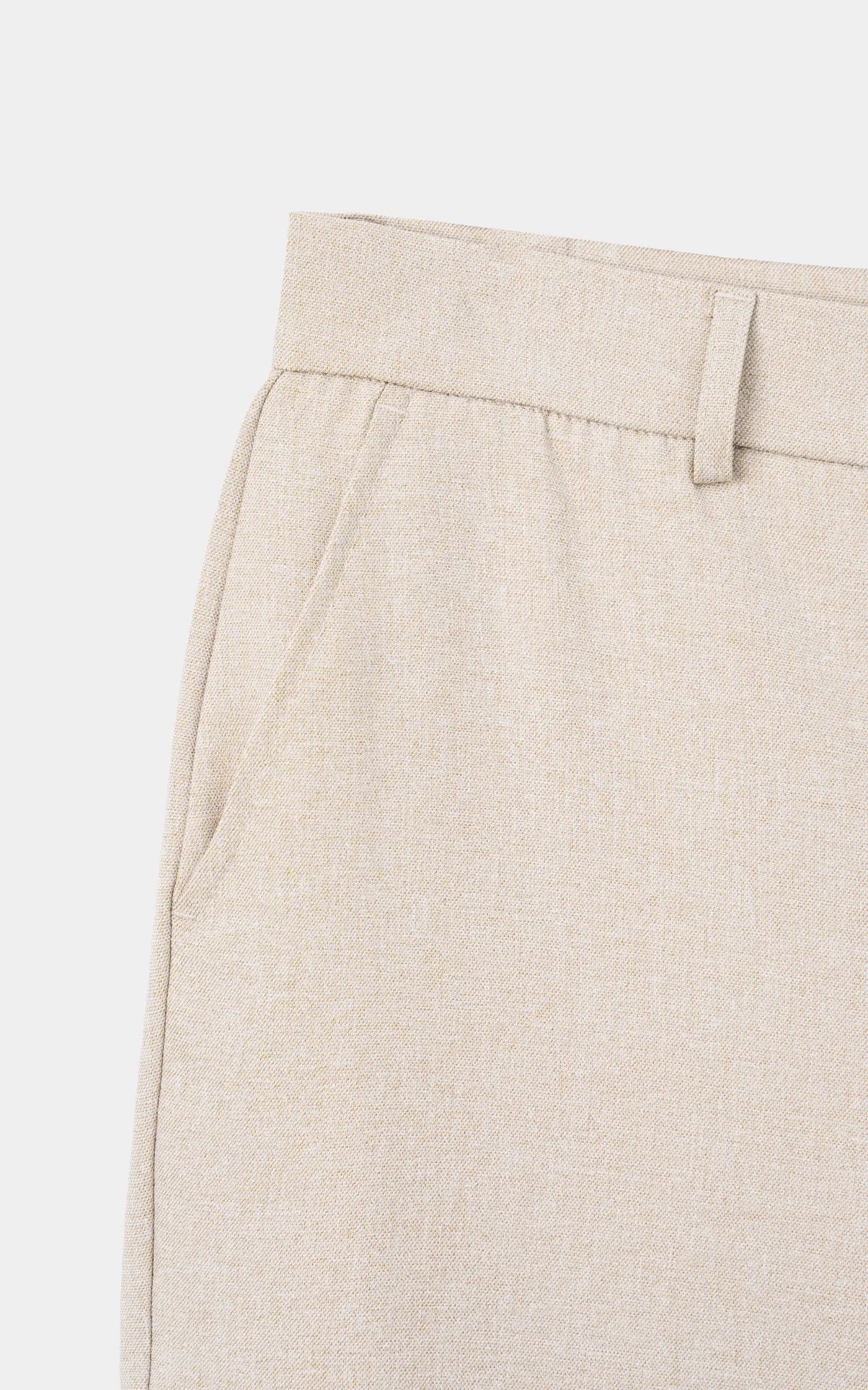 TEXTURED SMART FIT PANT BEIGE