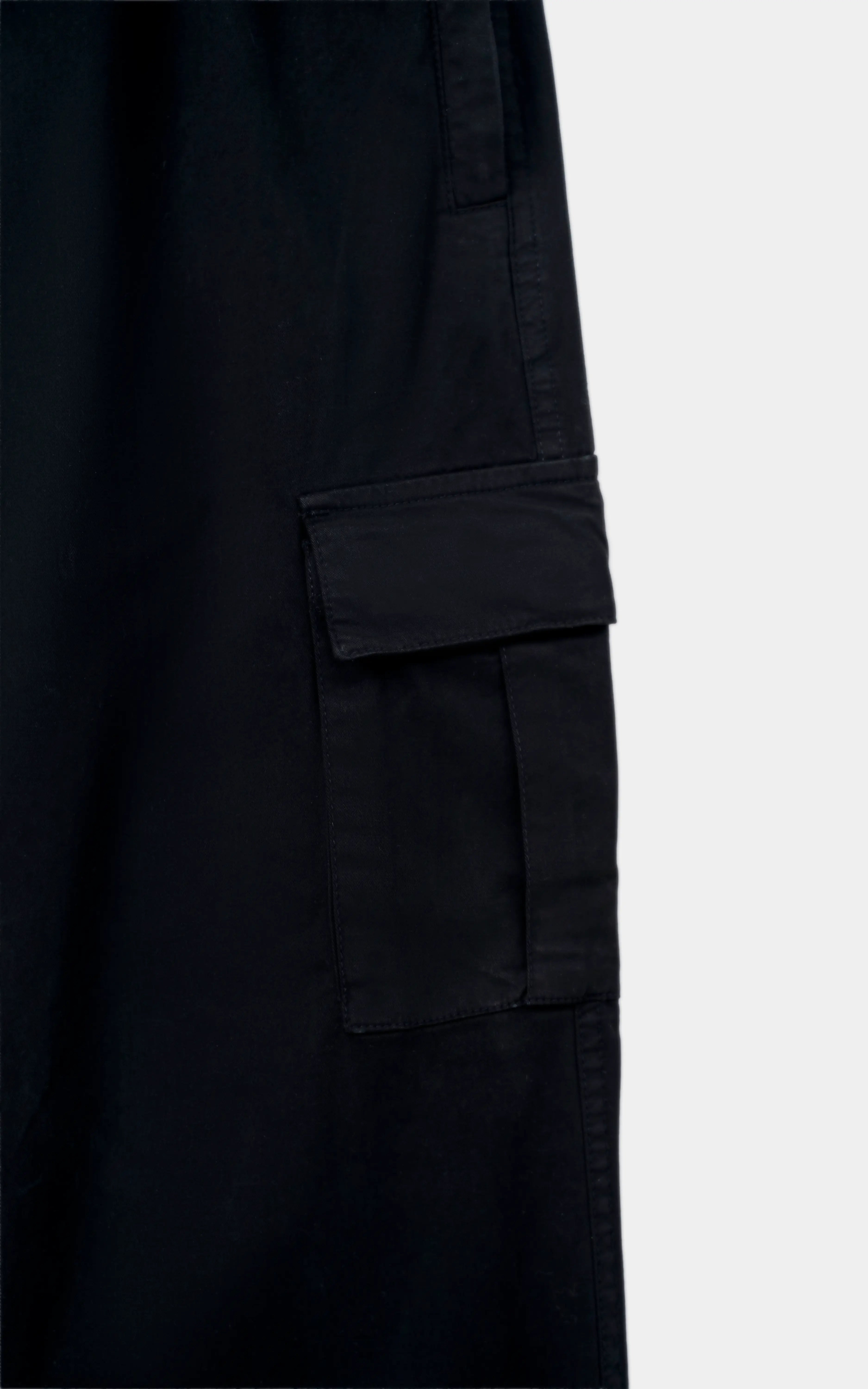 SLIM FIT CARGO TROUSER BLACK