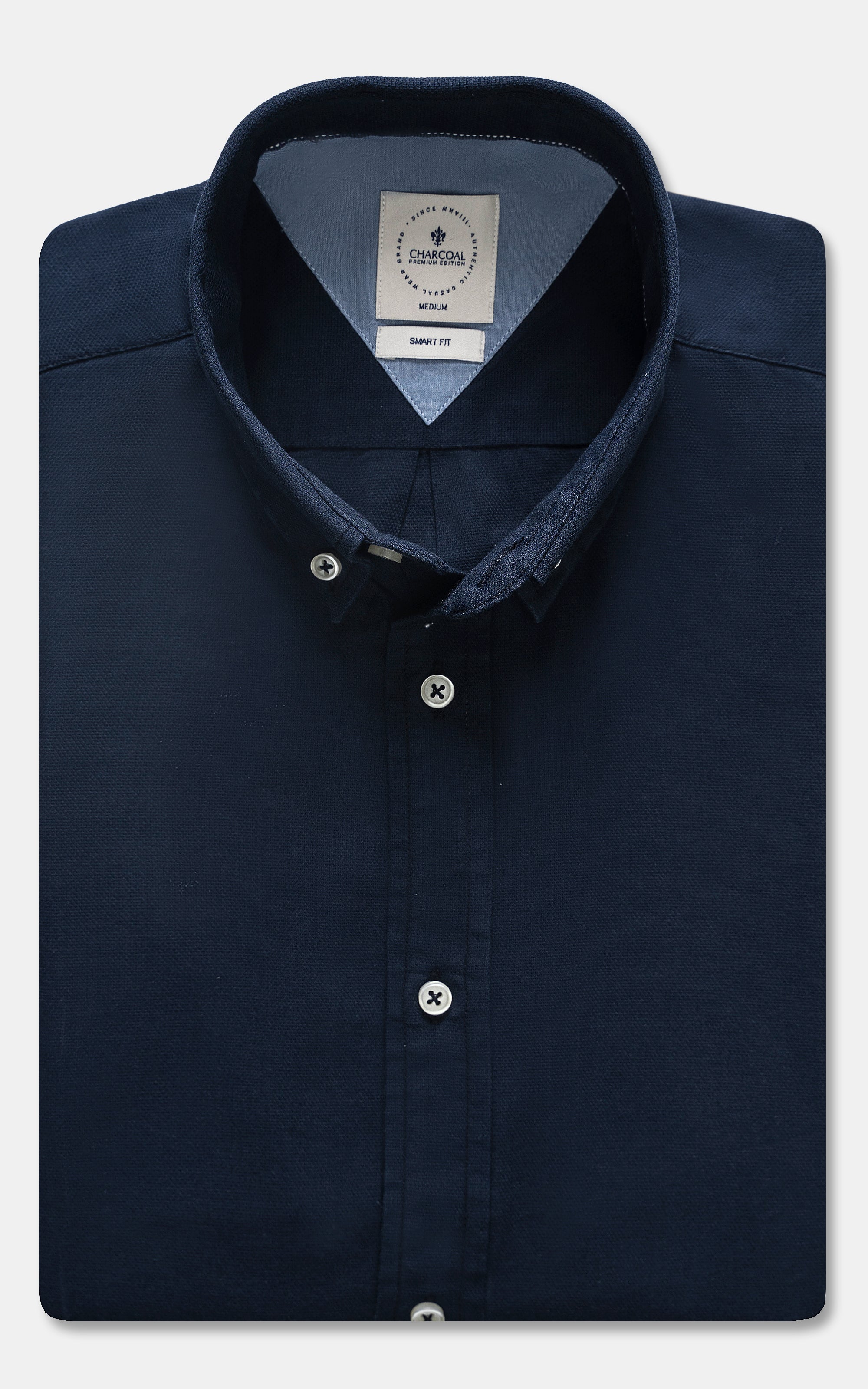 SMART SHIRT BUTTON DOWN COLLAR DARK NAVY