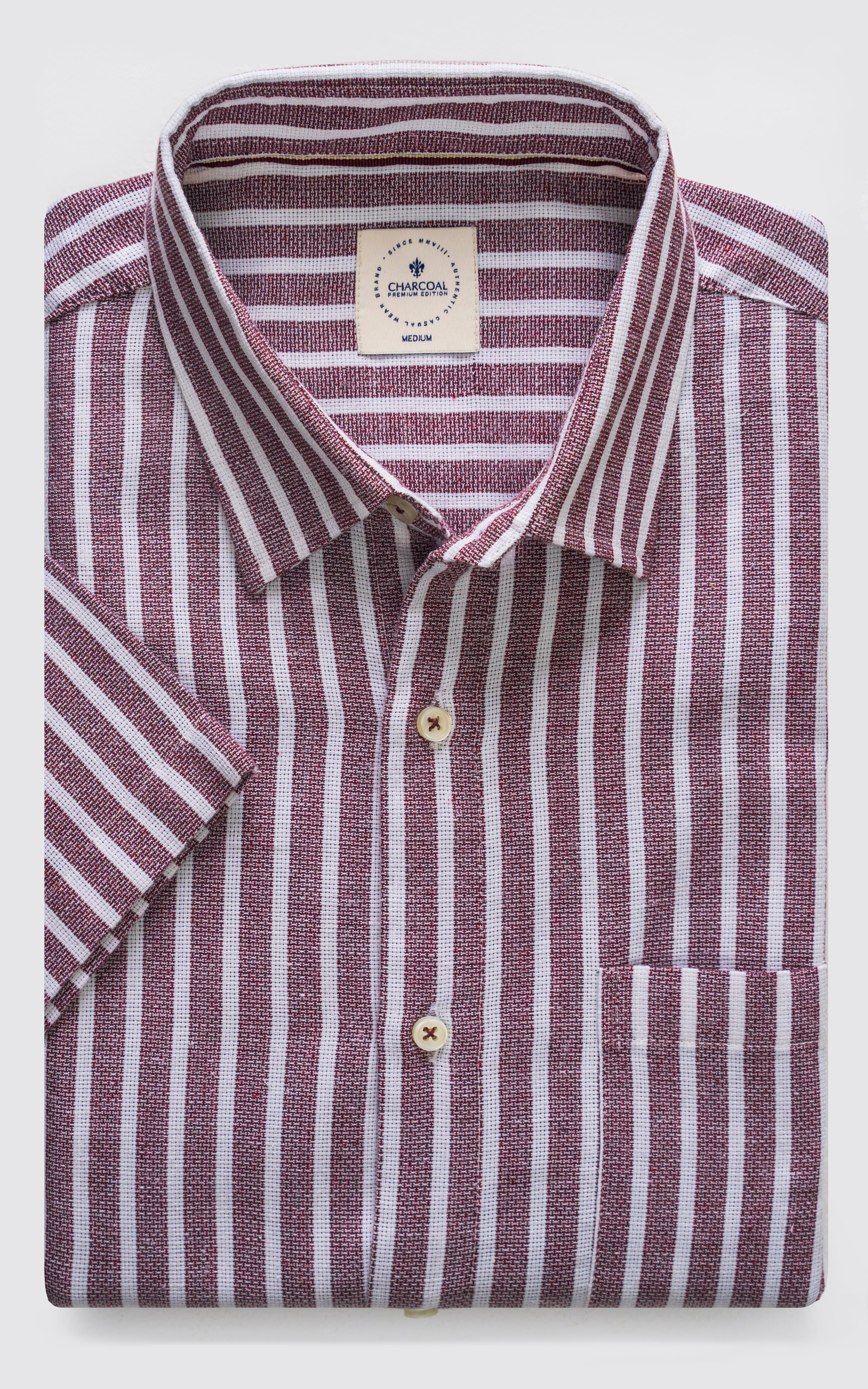 REGULAR COLLAR SHIRT MAROON