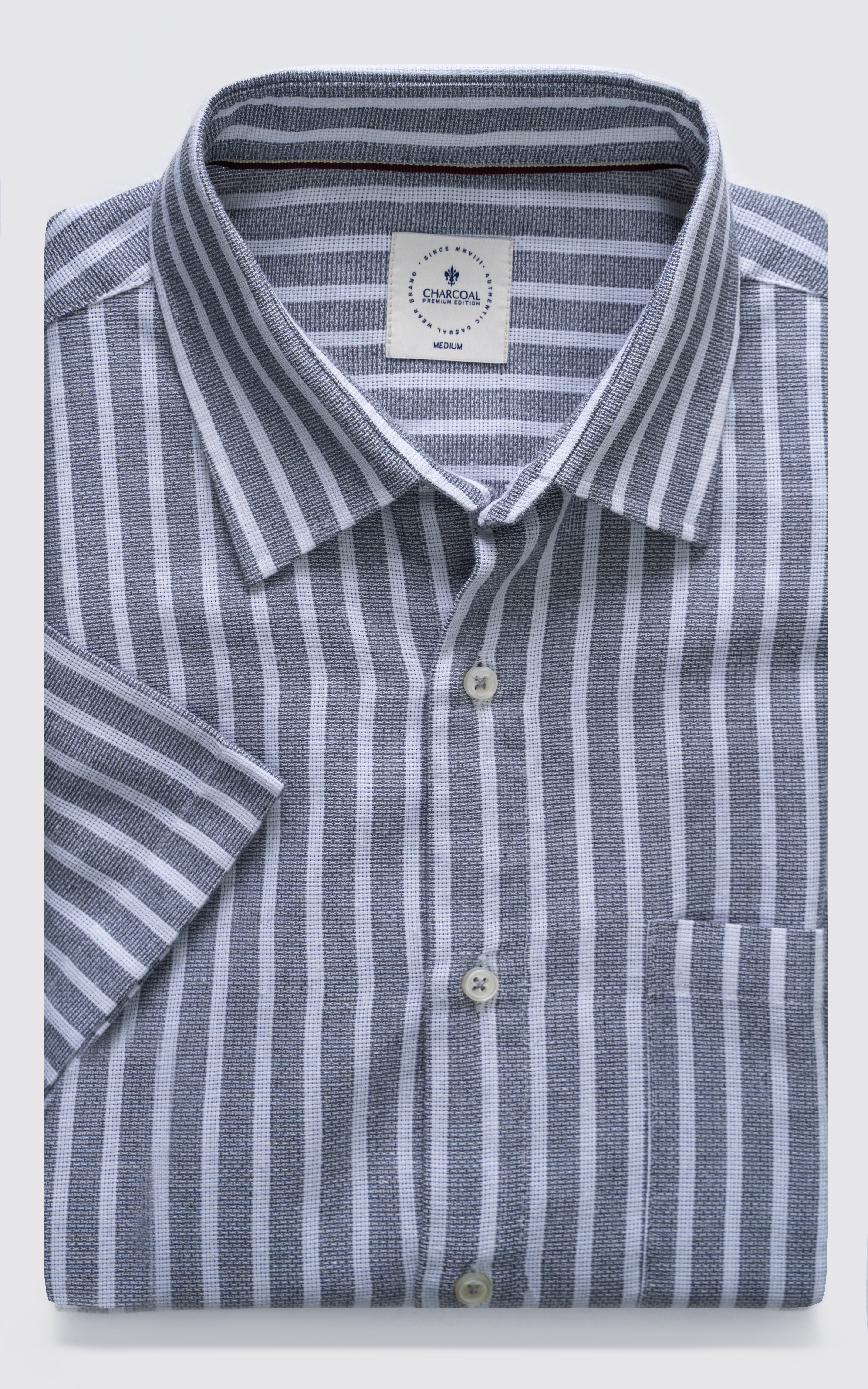 REGULAR  COLLAR SHIRT GREY