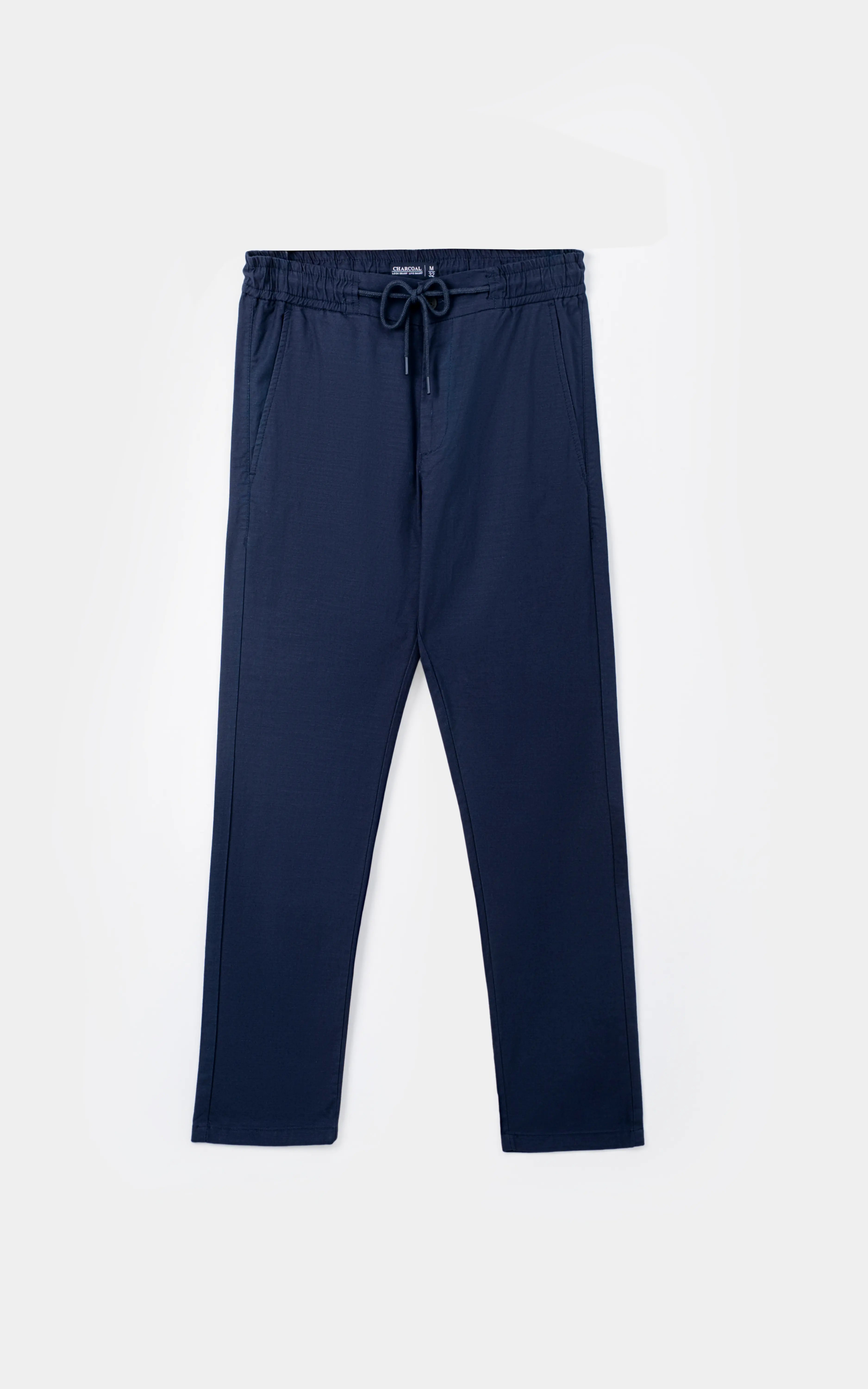 SMART FIT LINEN JOGGER TROUSER NAVY