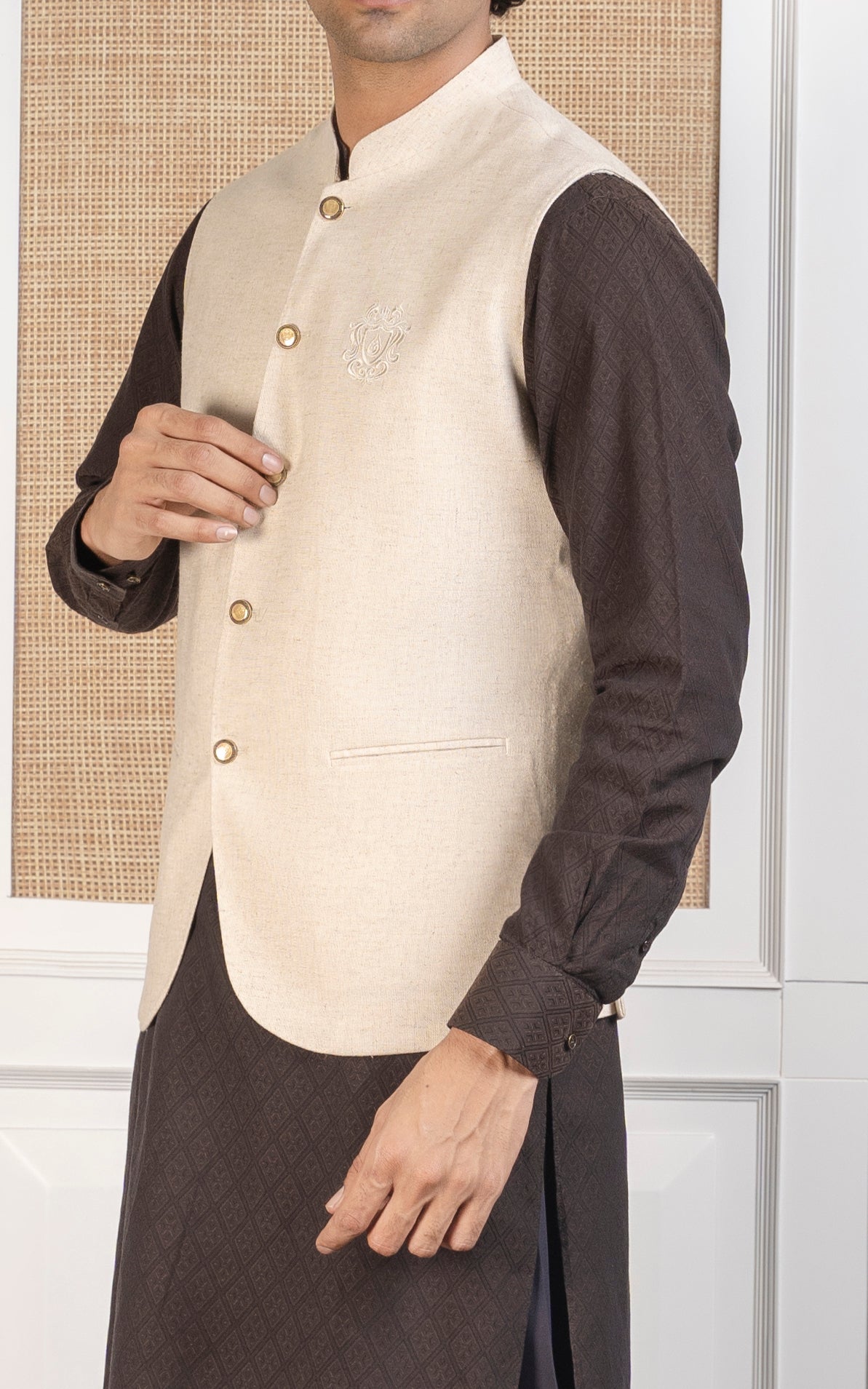 COTTON LINEN W/C - SIGNATURE COLLECTION OATMEAL