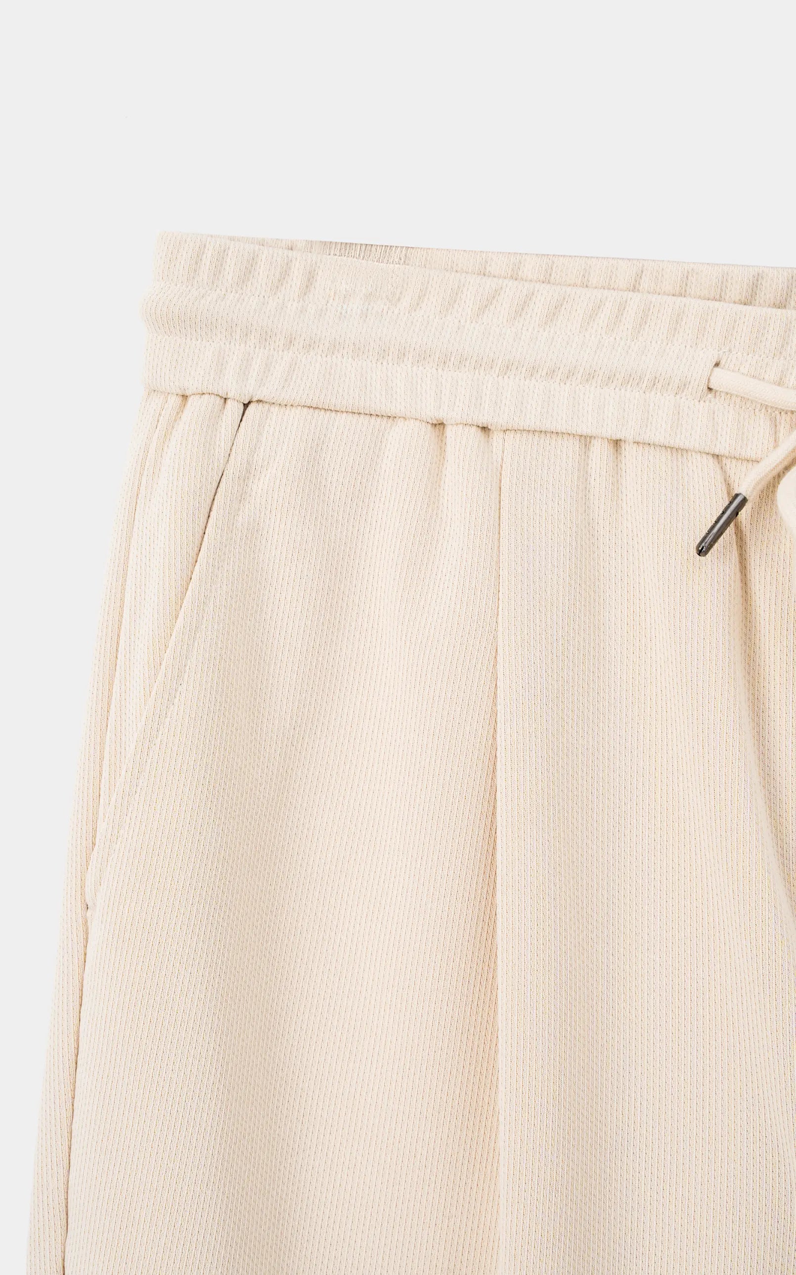 RELAX FIT TEXTURED JOGGER TROUSER BEIGE