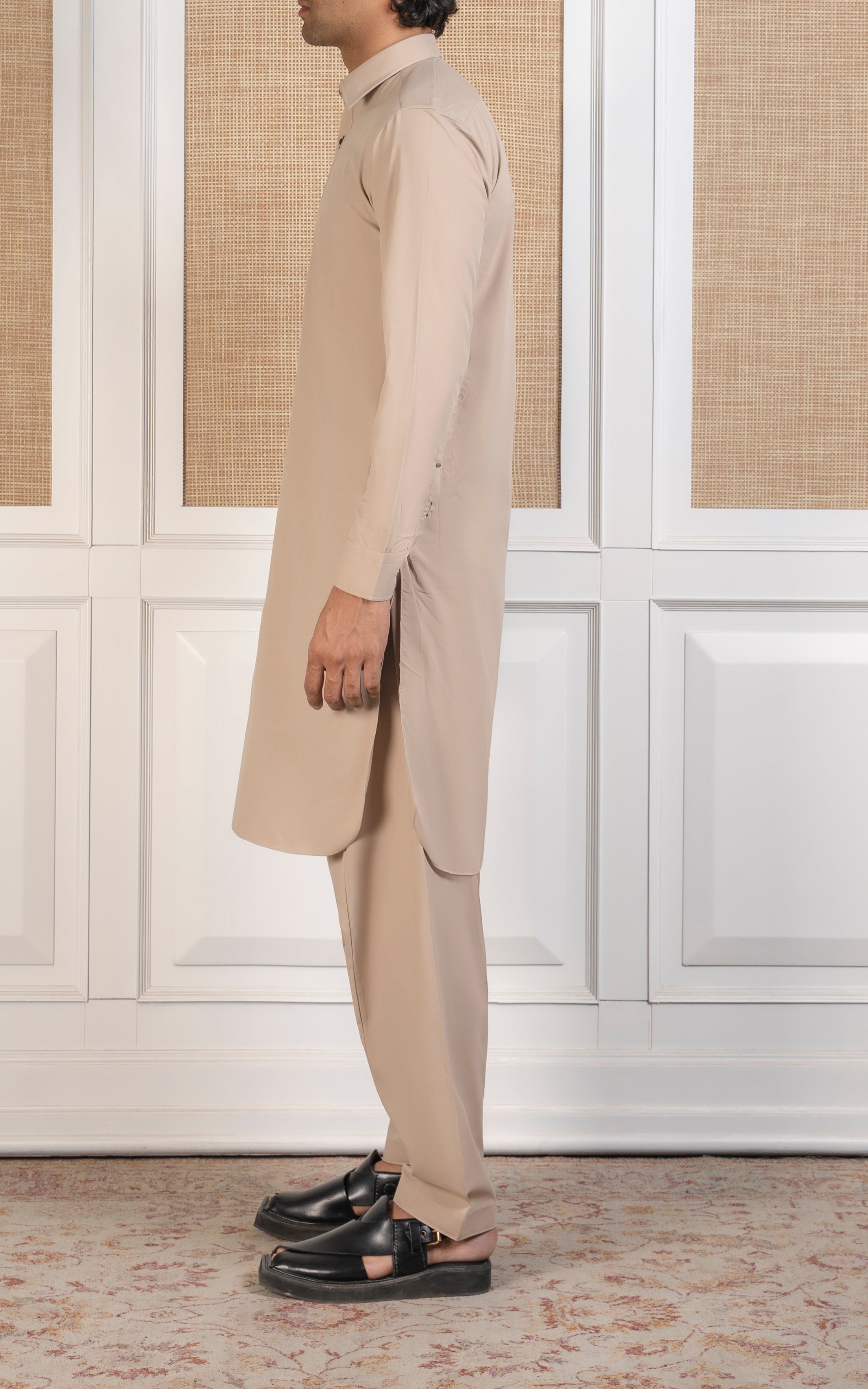 BLENDED KAMEEZ SHALWAR - SIGNATURE COLLECTION  BEIGE