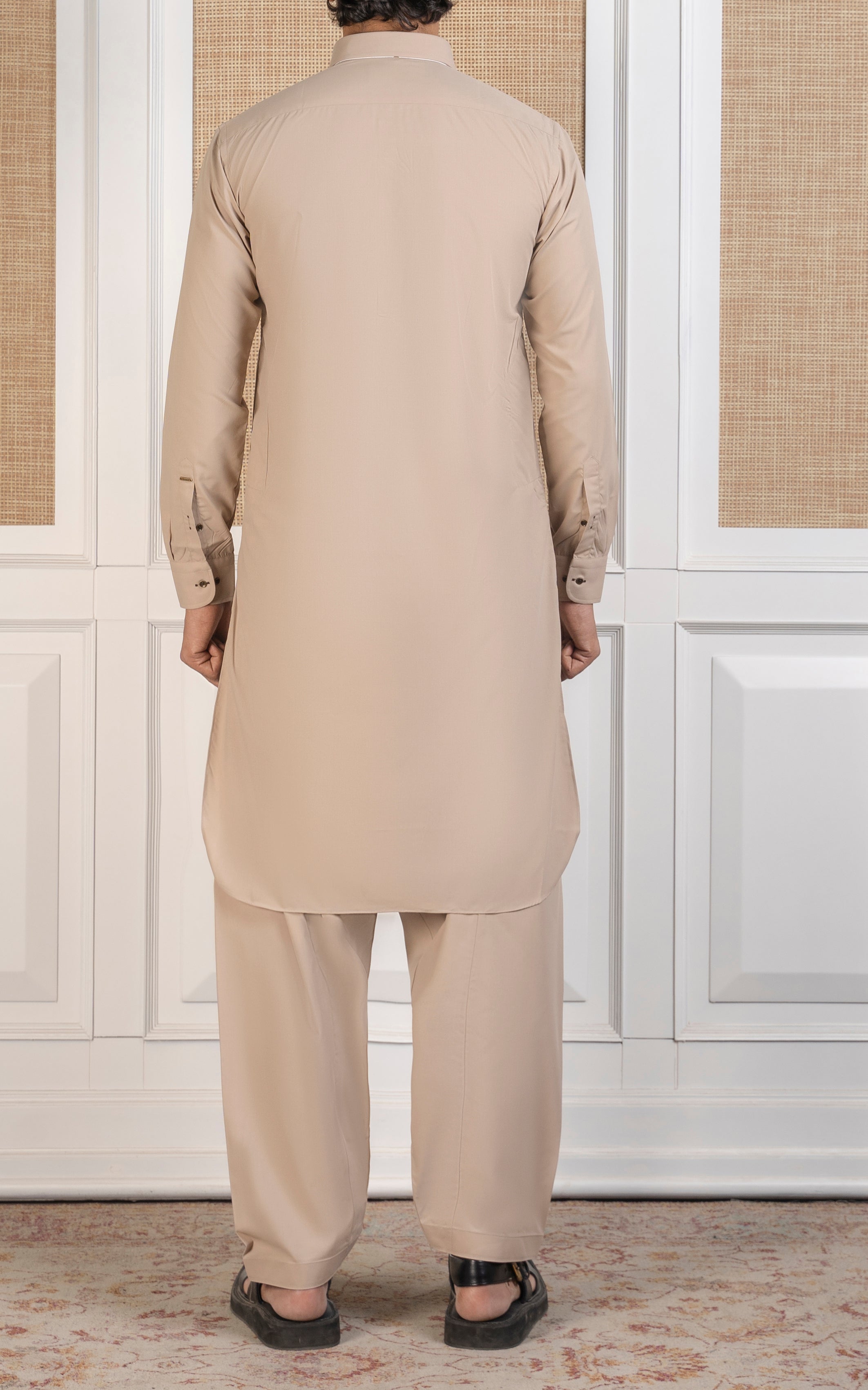 BLENDED KAMEEZ SHALWAR - SIGNATURE COLLECTION  BEIGE