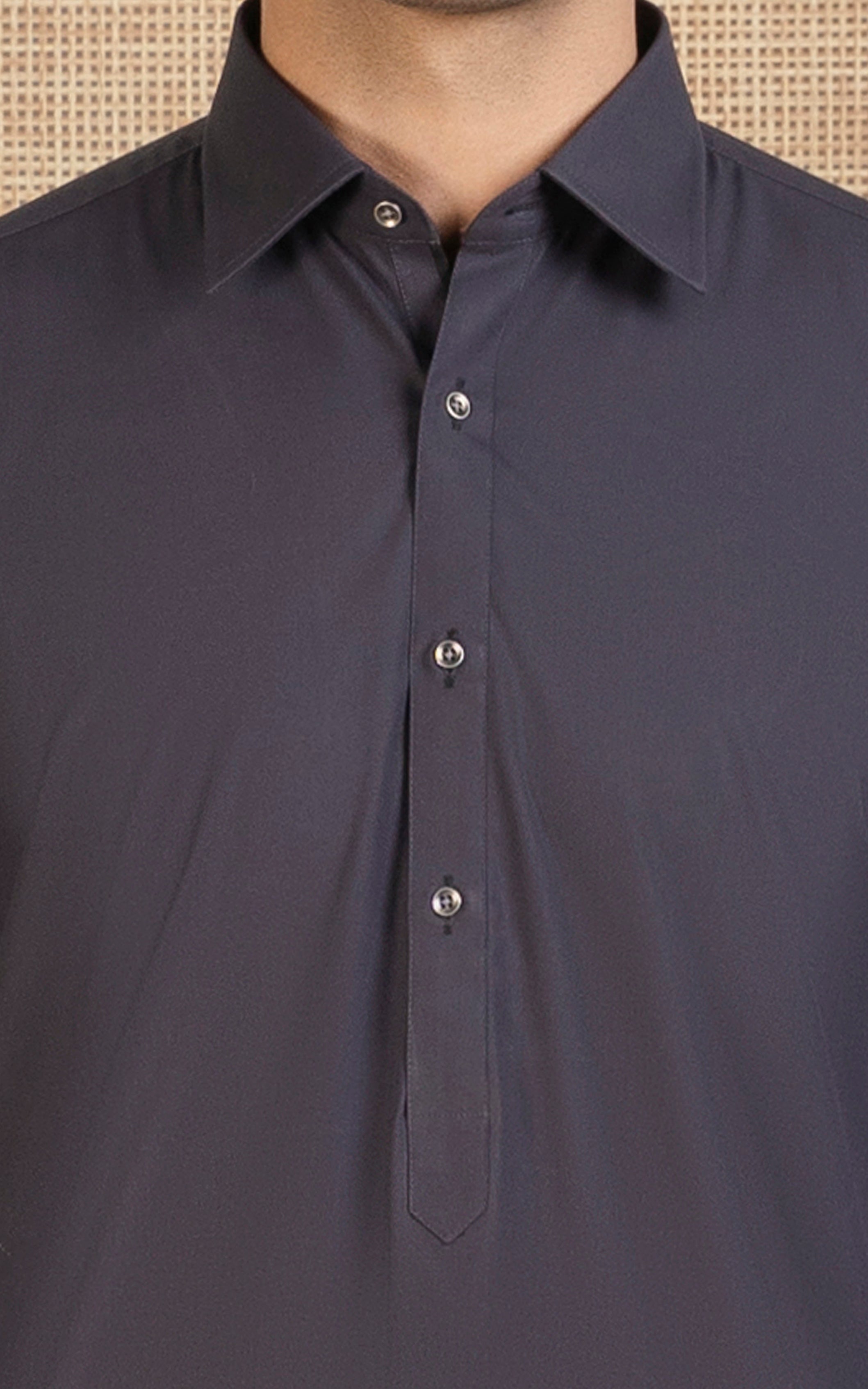 BLENDED KAMEEZ SHALWAR - SIGNATURE COLLECTION  DARK GREY
