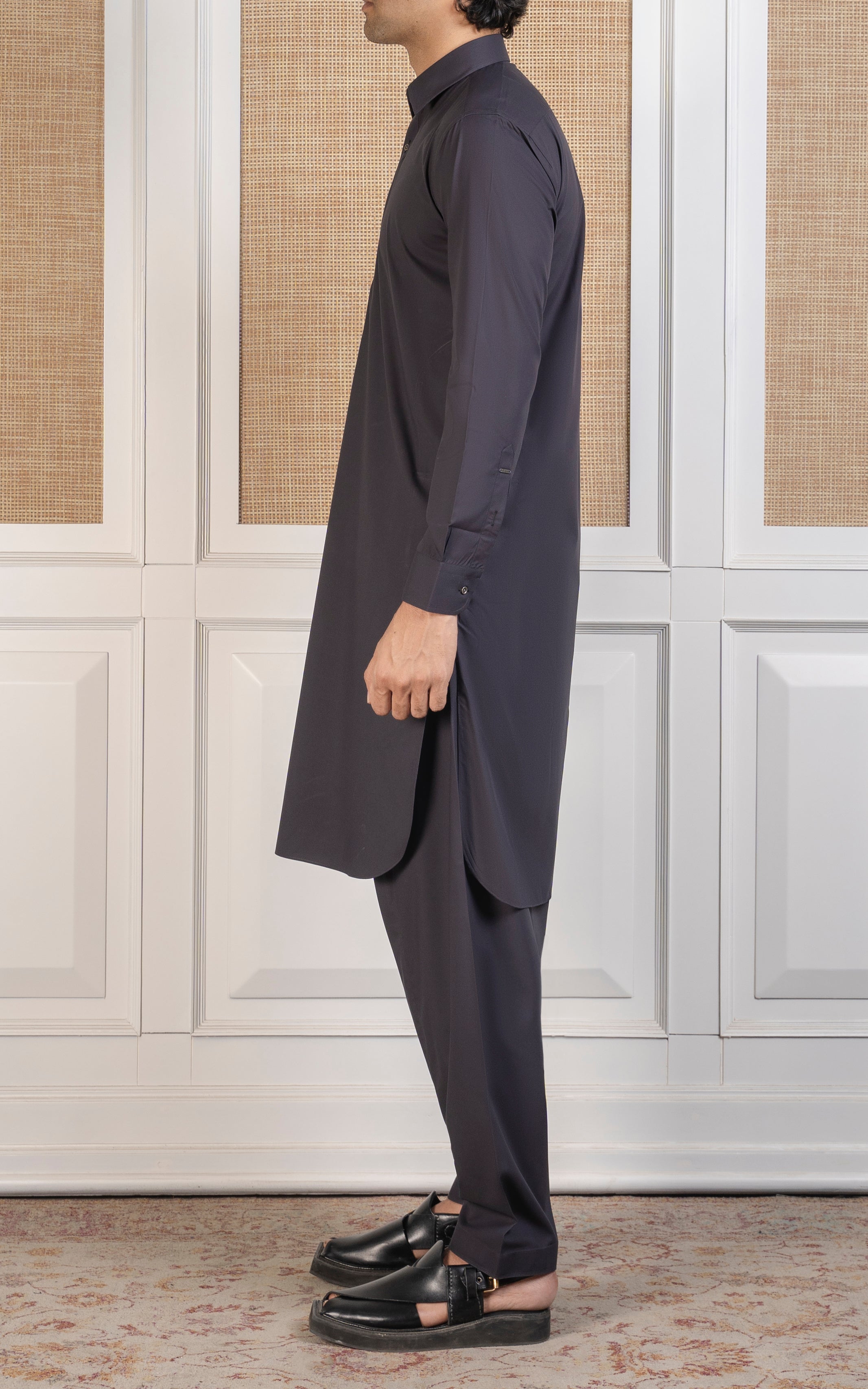 BLENDED KAMEEZ SHALWAR - SIGNATURE COLLECTION  DARK GREY