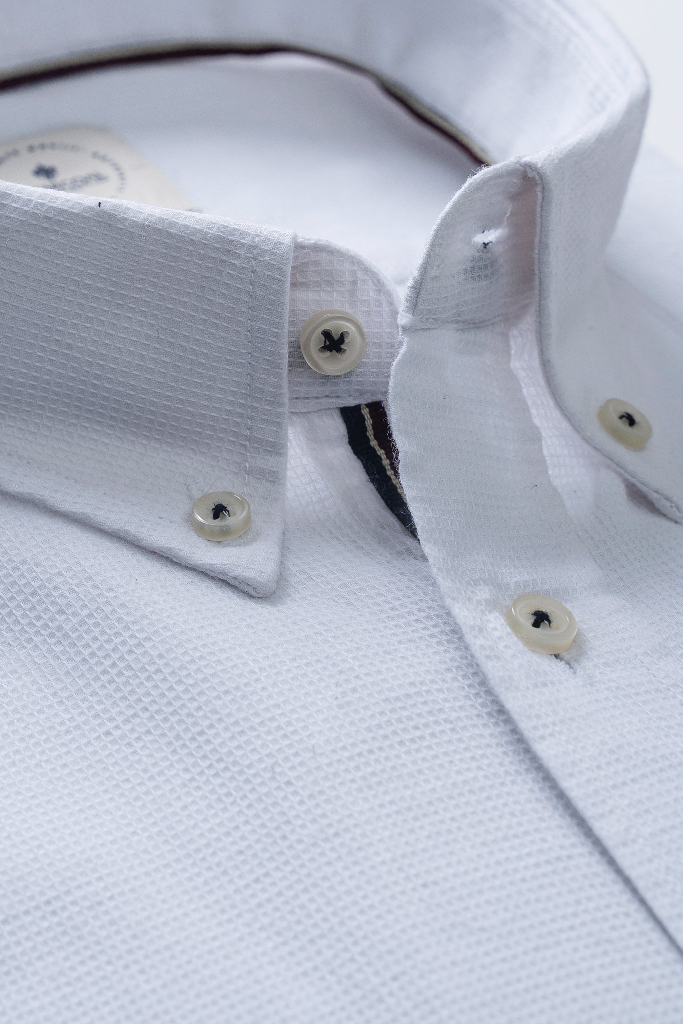 SMART SHIRT WHITE TEXTURED