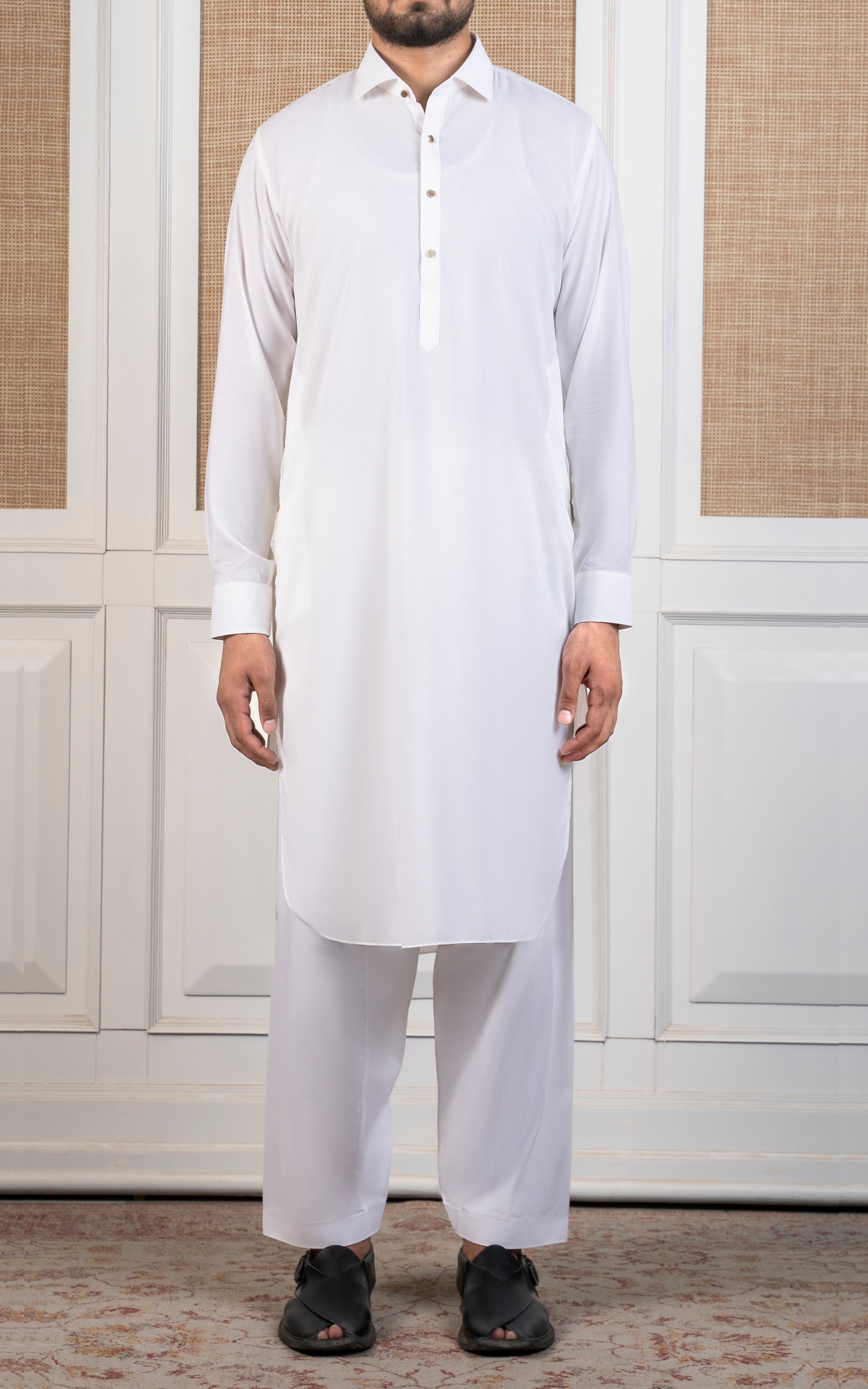 BLENDED KAMEEZ SHALWAR - CLASSIC COLLECTION OFF WHITE