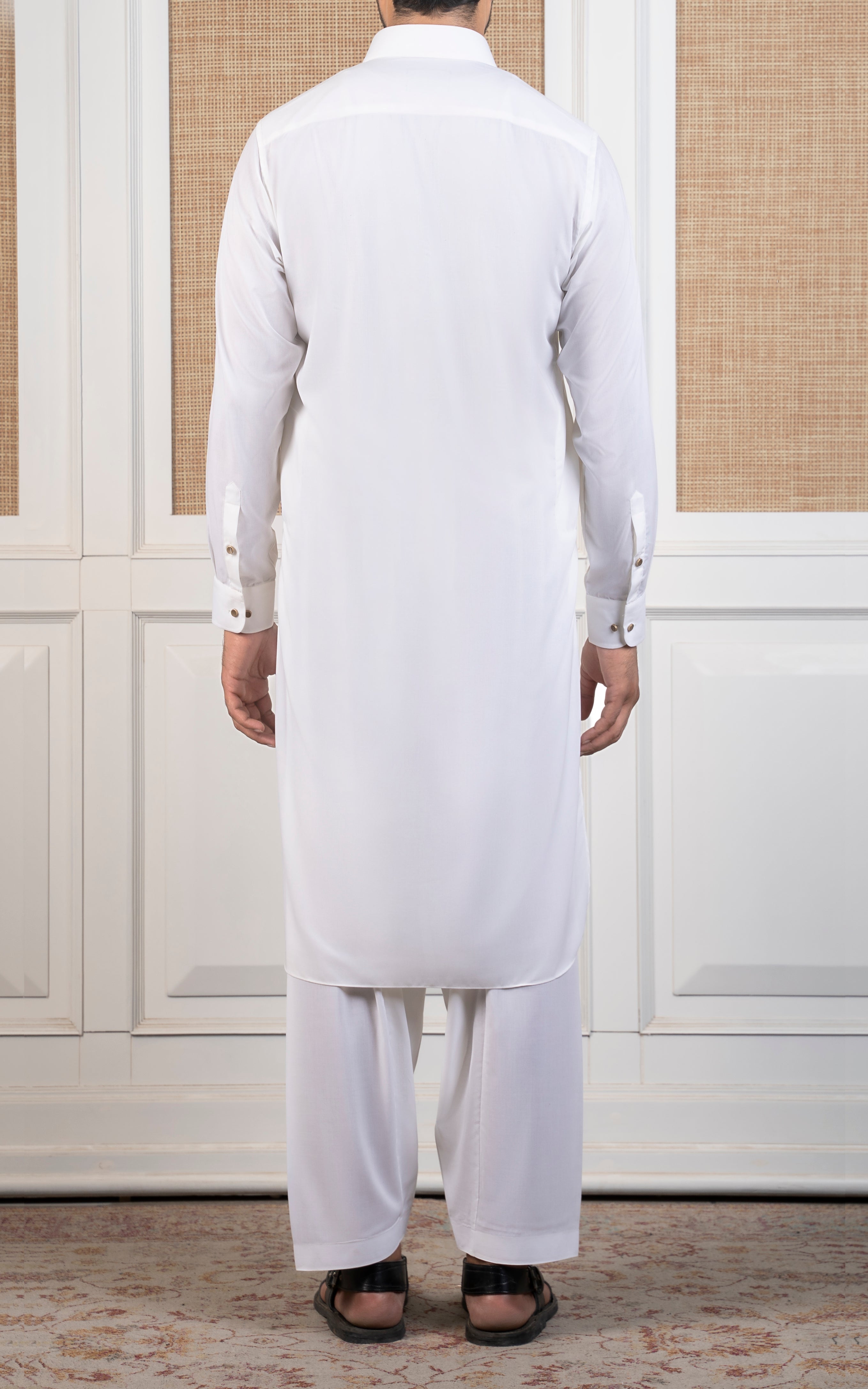 BLENDED KAMEEZ SHALWAR - CLASSIC COLLECTION OFF WHITE