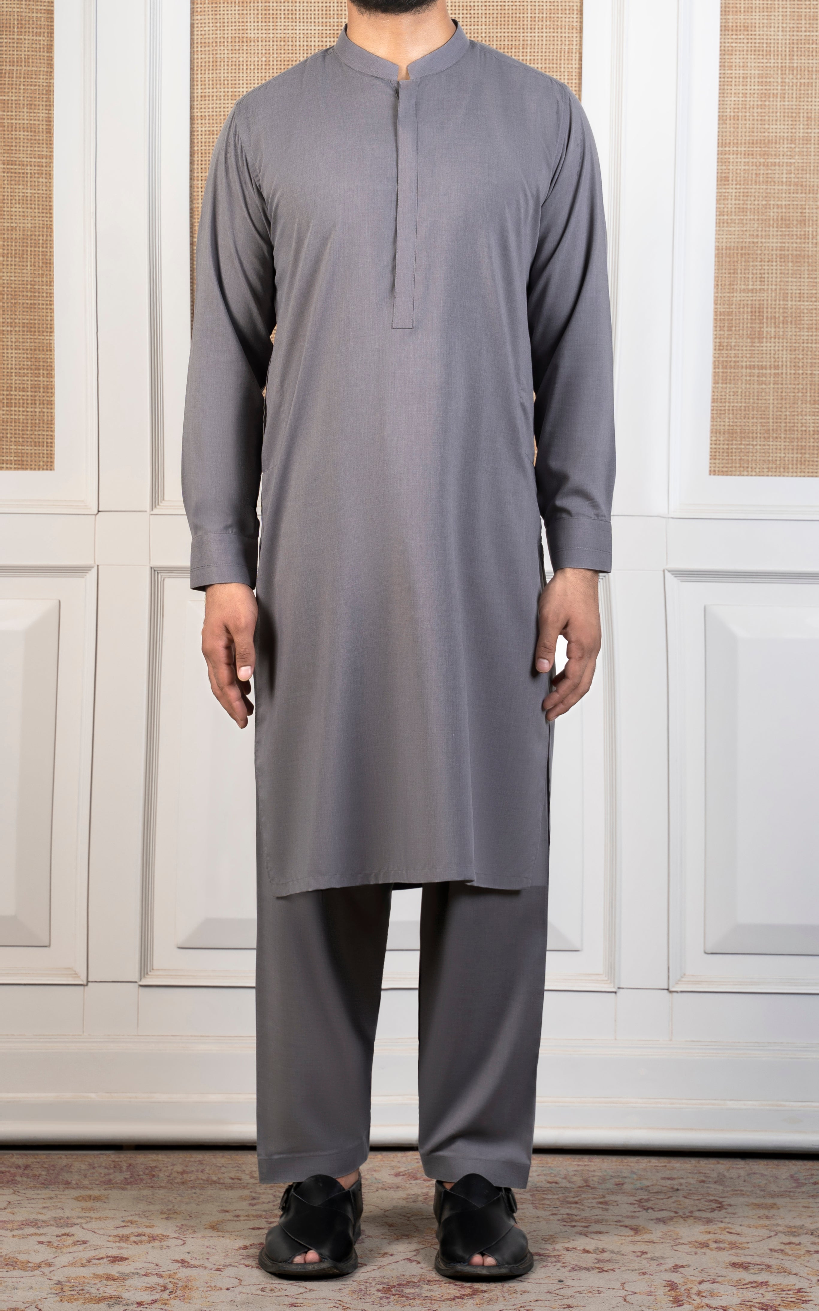 BLENDED KAMEEZ SHALWAR - CLASSIC COLLECTION LIGHT GREY