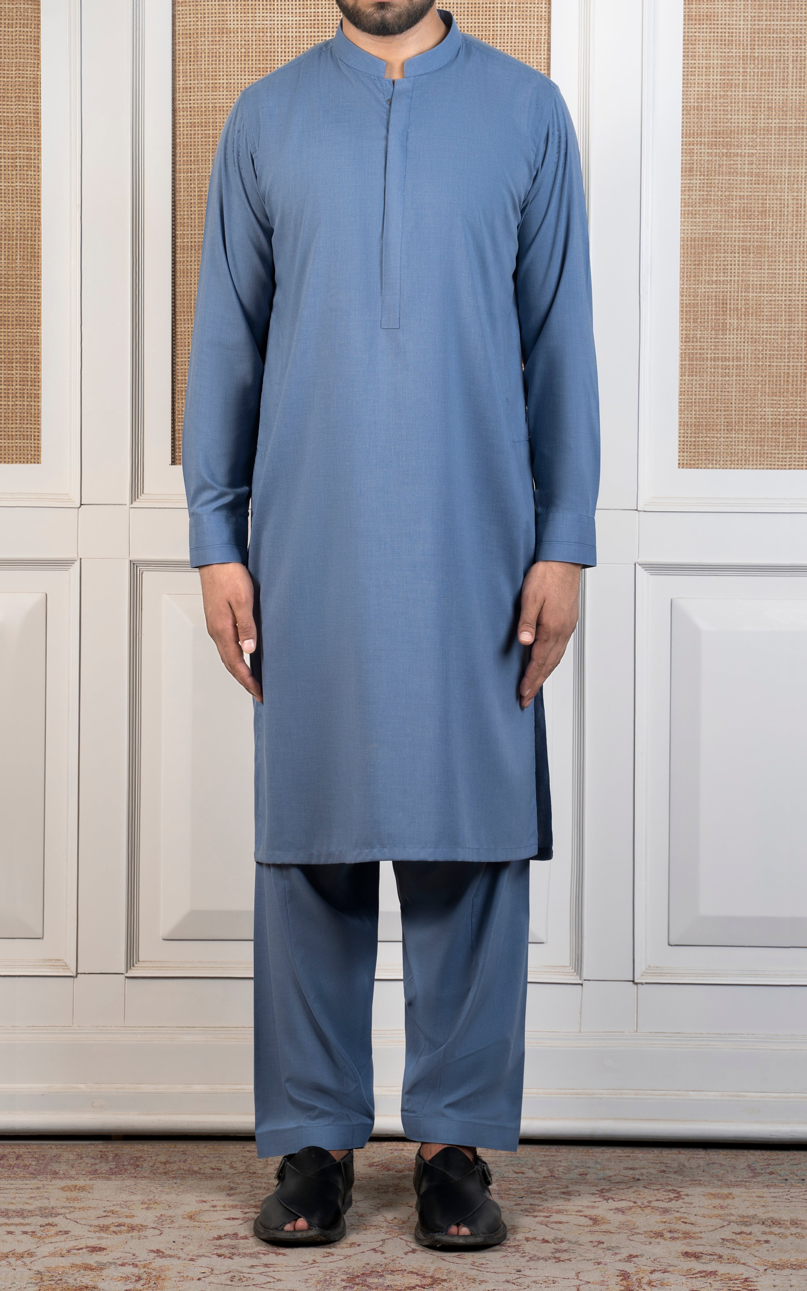BLENDED KAMEEZ SHALWAR - CLASSIC COLLECTION MID BLUE