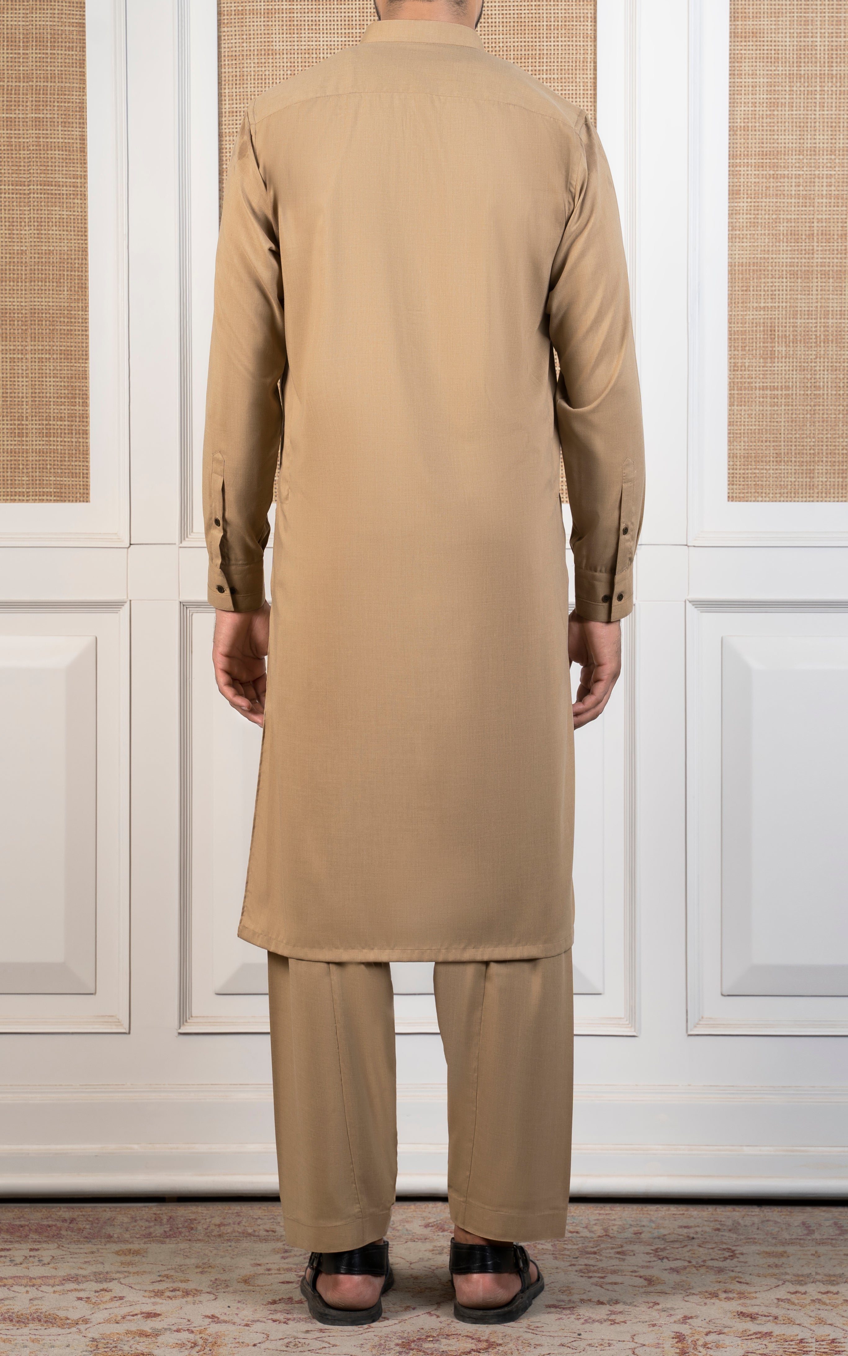 BLENDED KAMEEZ SHALWAR - CLASSIC COLLECTION KHAKI